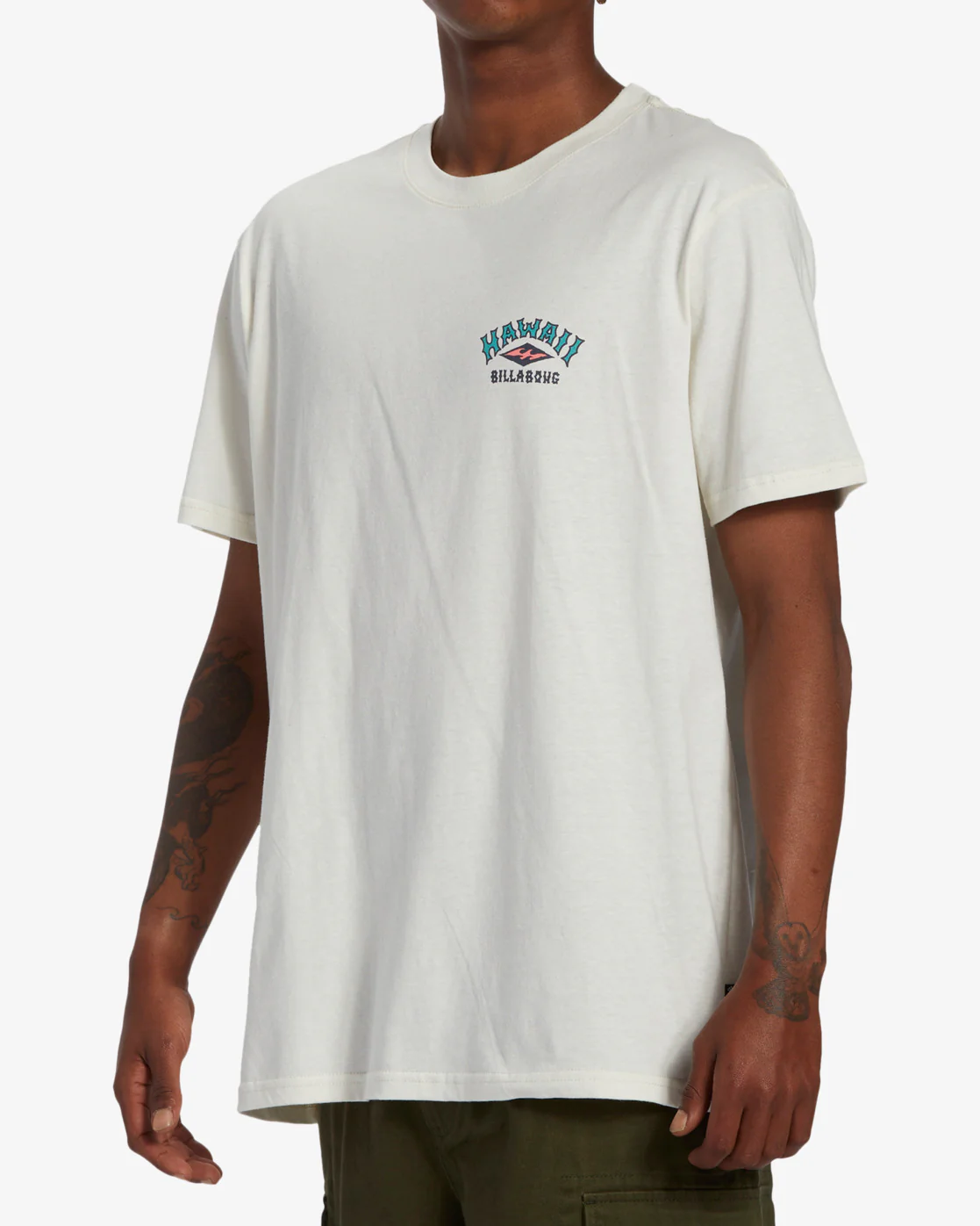 Billabong Arch Hawaii Short Sleeve T-Shirt - Off White -Biliabong Outlet