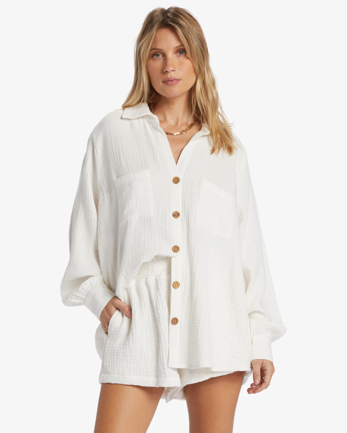Billabong Swell Shirt Woven Shirt - Salt Crystal -Biliabong Outlet