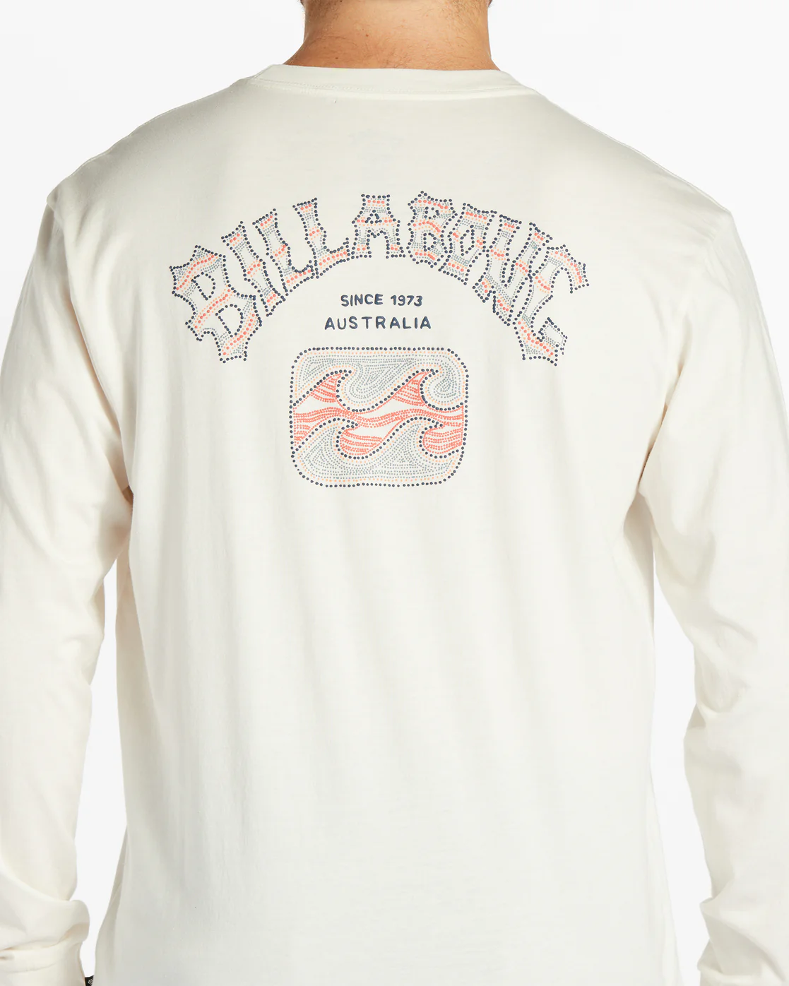Billabong Theme Arch Long Sleeve Wave Washed T-Shirt - Off White -Biliabong Outlet