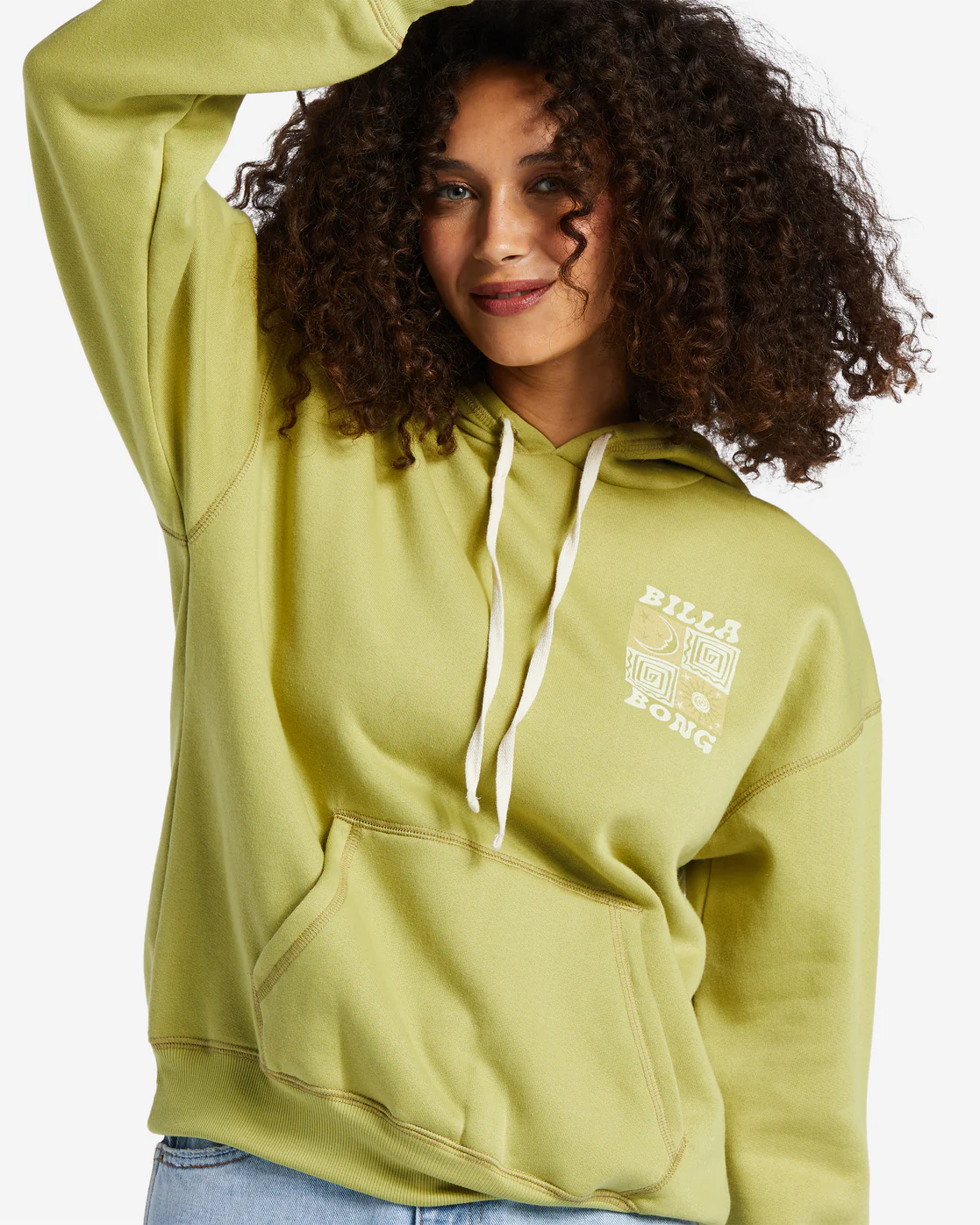 Billabong Cosmic Moon Sweatshirt - Kiwi -Biliabong Outlet