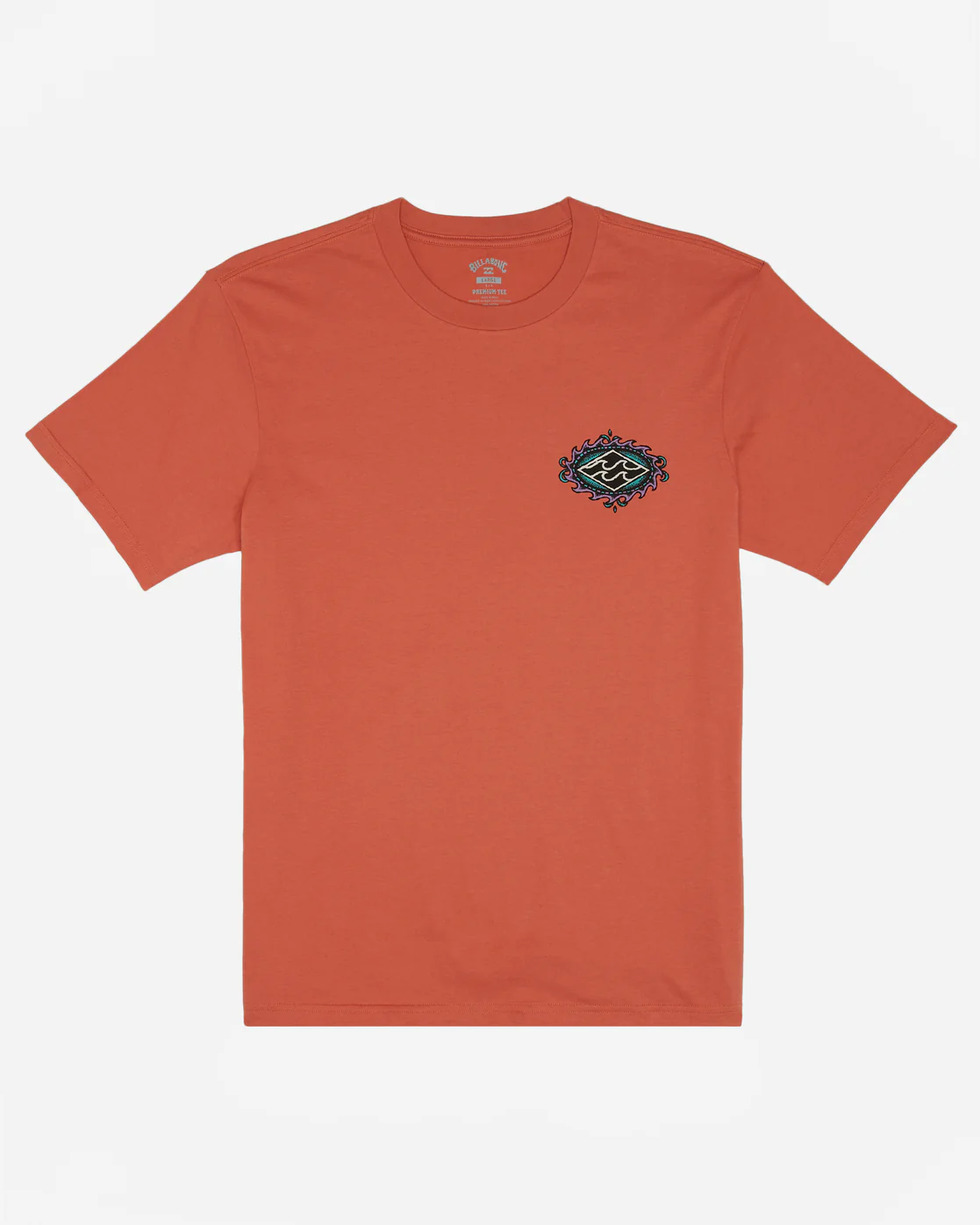 Billabong Crayon Wave Short Sleeve T-Shirt - Coral -Biliabong Outlet