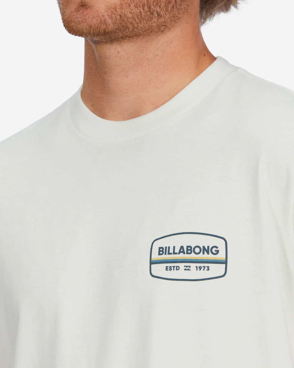 Billabong Walled Short Sleeve T-Shirt - Off White -Biliabong Outlet