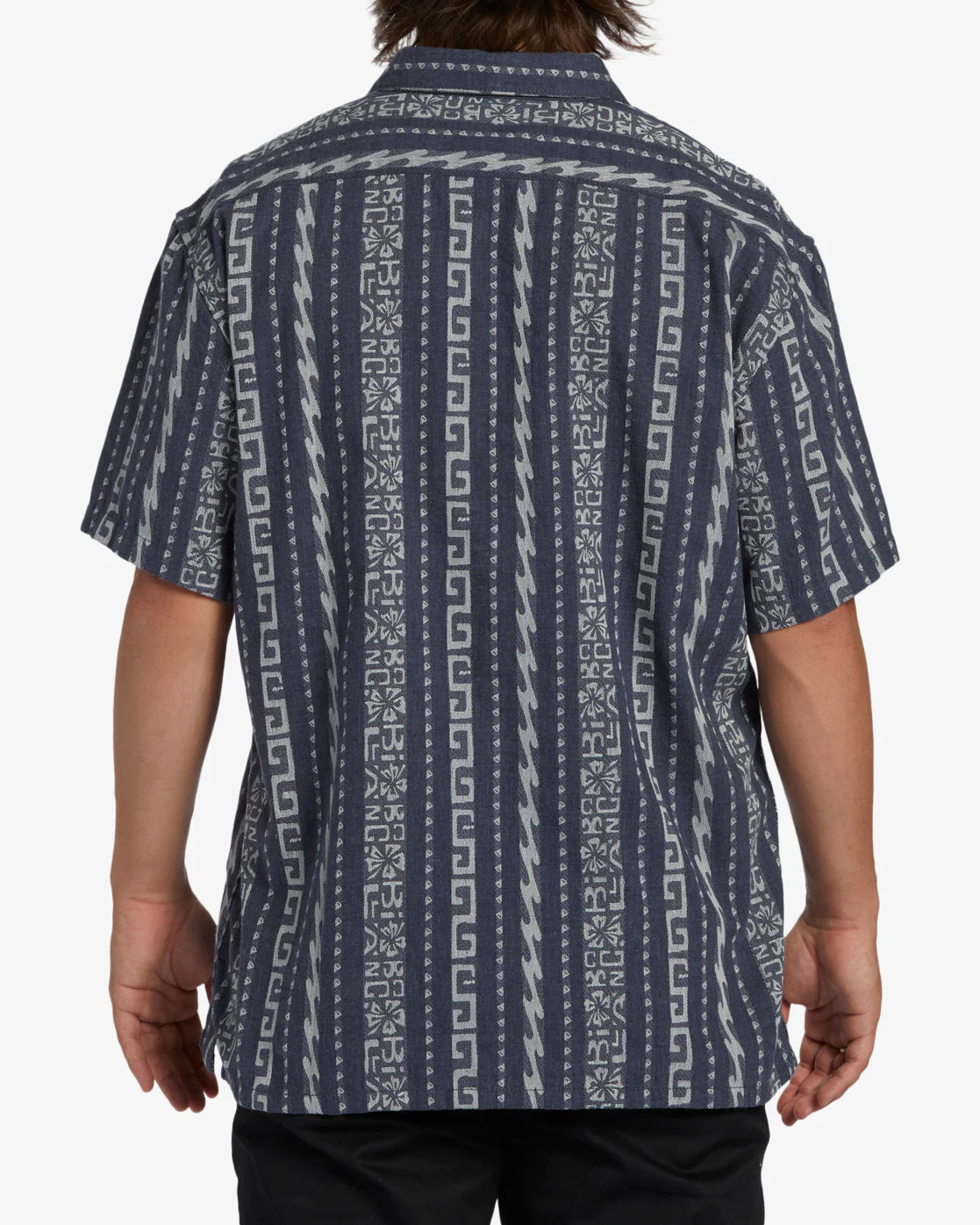 Billabong Sundays Jacquard Short Sleeve Shirt - Slate Blue -Biliabong Outlet