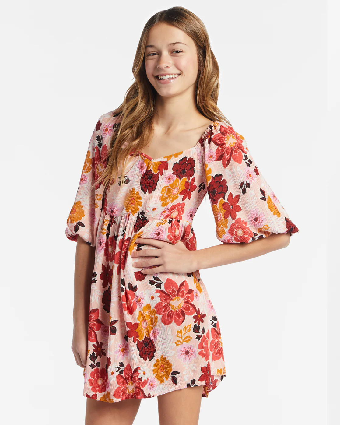 Billabong Girls Swept Away Jr Dress - Soft Blush -Biliabong Outlet