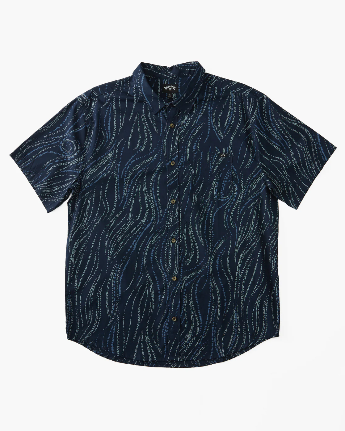 Billabong Sundays Mini Short Sleeve Shirt - Dark Blue -Biliabong Outlet
