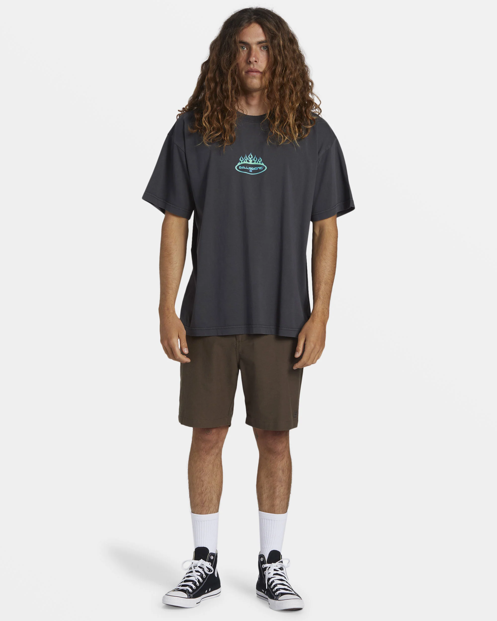 Billabong Firey OG T-Shirt - Washed Black -Biliabong Outlet