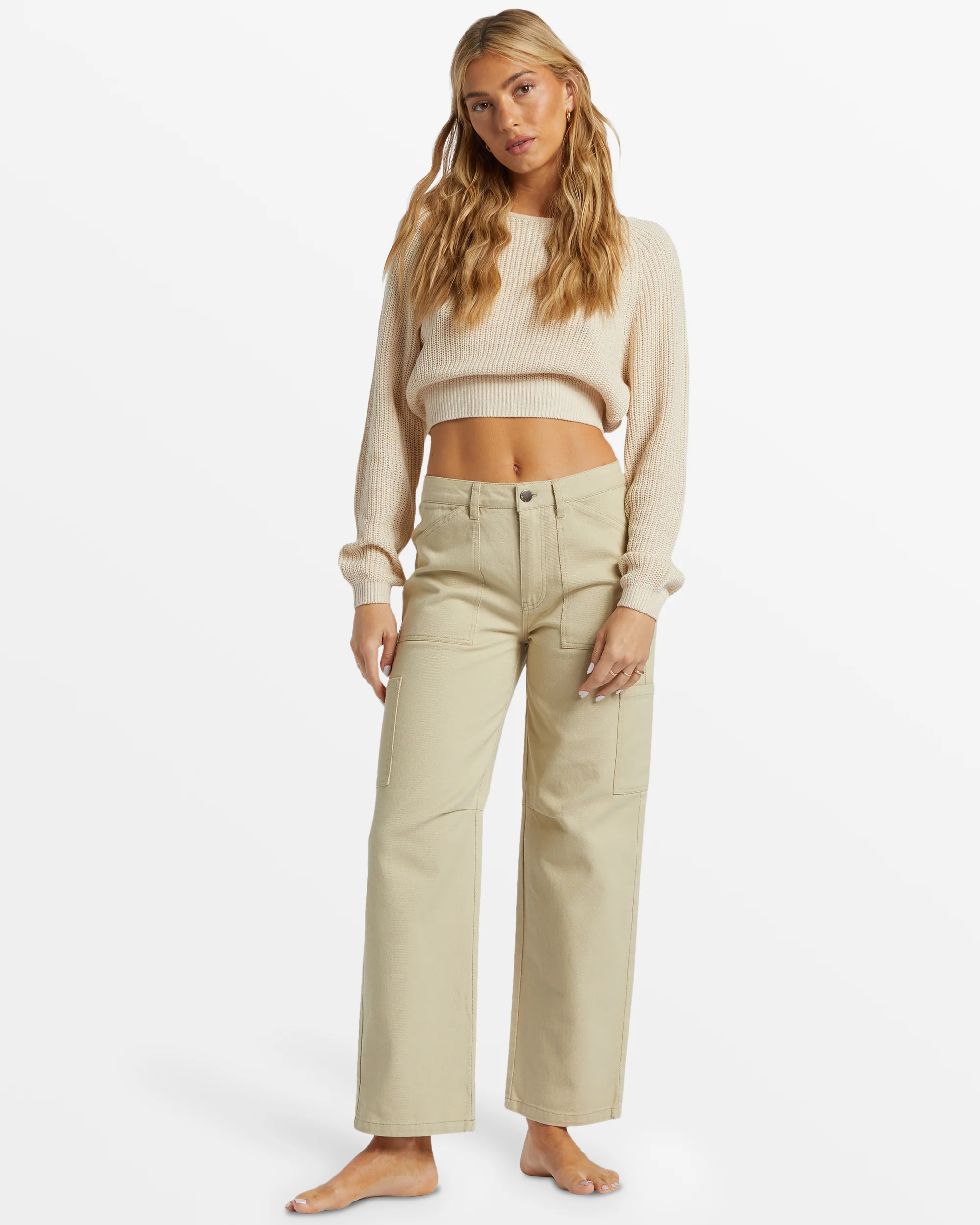Billabong Leia Cargo Pants - Light Avocado -Biliabong Outlet