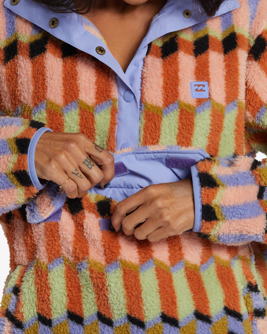 Billabong Switchback Mock Neck Fleece - Multi -Biliabong Outlet