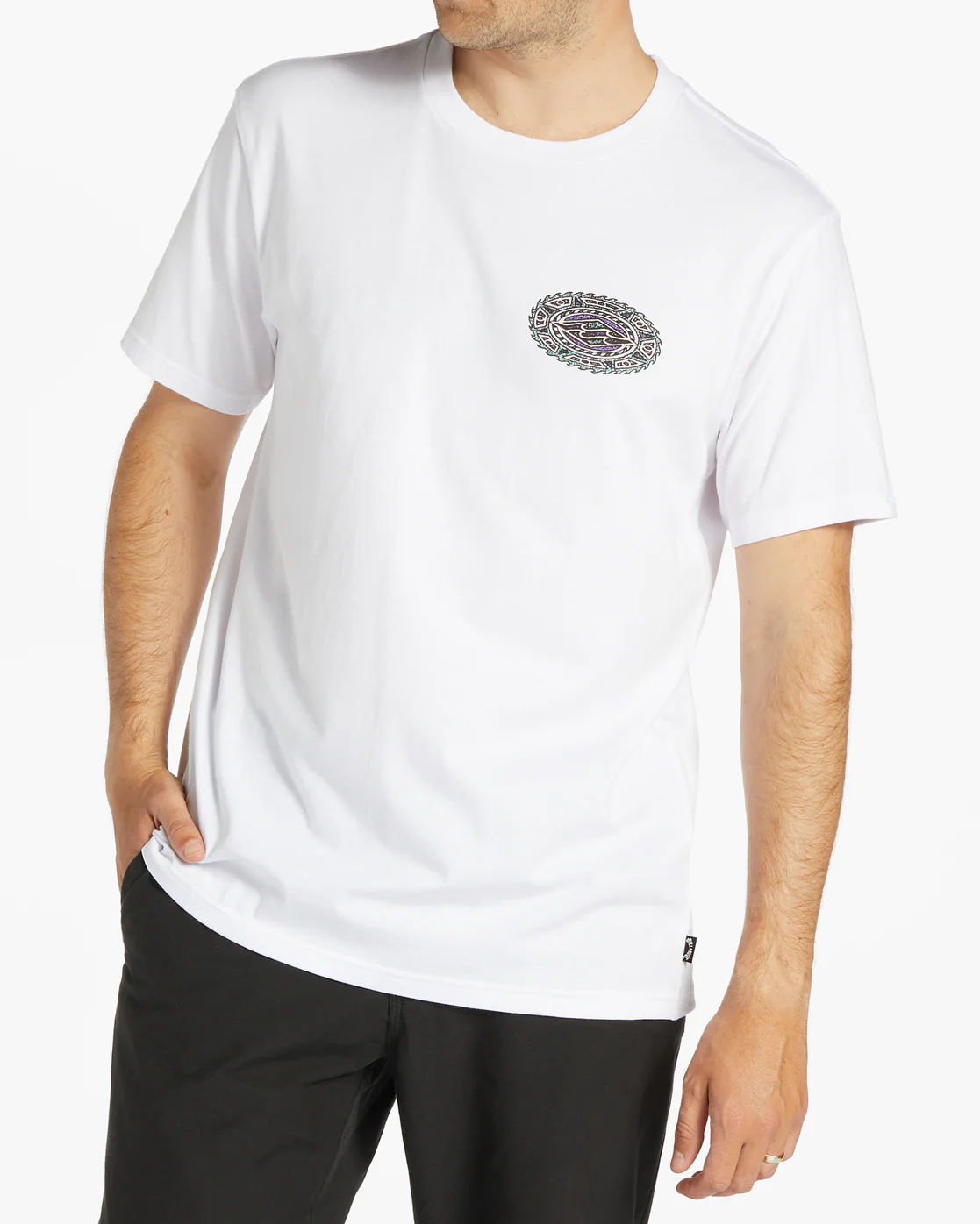 Billabong Crayon Wave Short Sleeve T-Shirt - White -Biliabong Outlet
