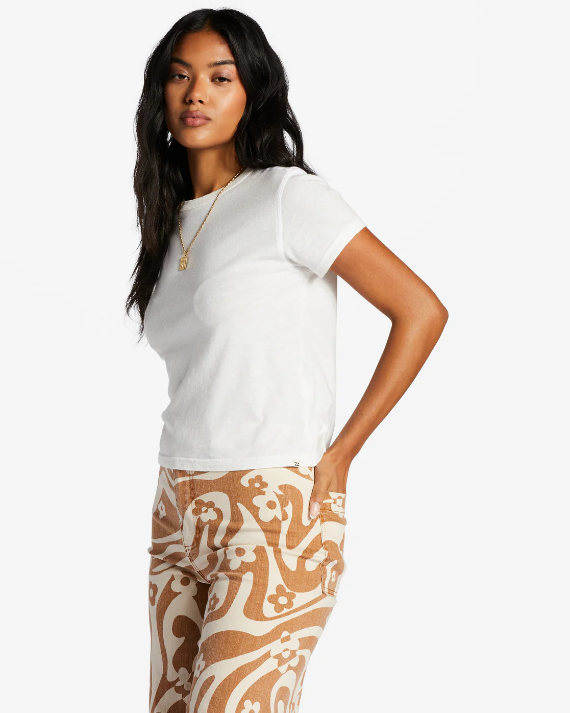 Billabong Better Then Basic Short Sleeve T-Shirt - Salt Crystal -Biliabong Outlet