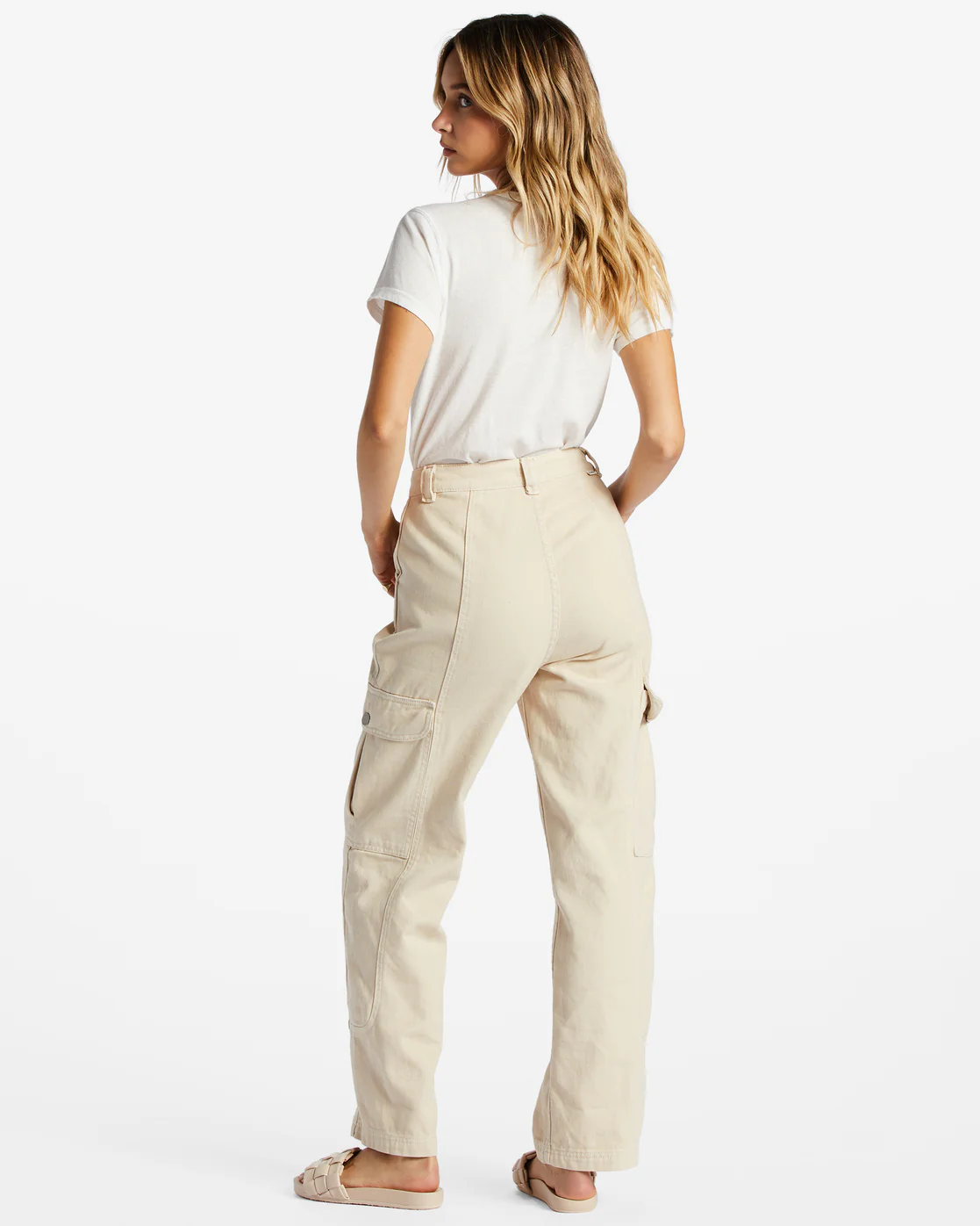 Billabong Wall To Wall Denim Cargo Pants - Antique White 1 -Biliabong Outlet