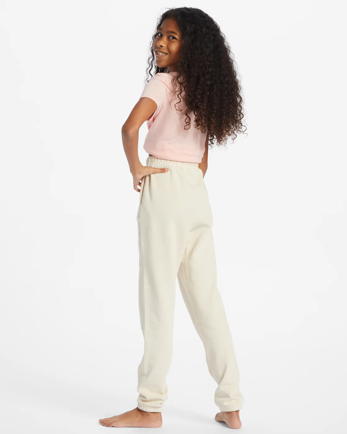 Billabong Girls Making Waves High-Waist Sweatpants - White Cap -Biliabong Outlet