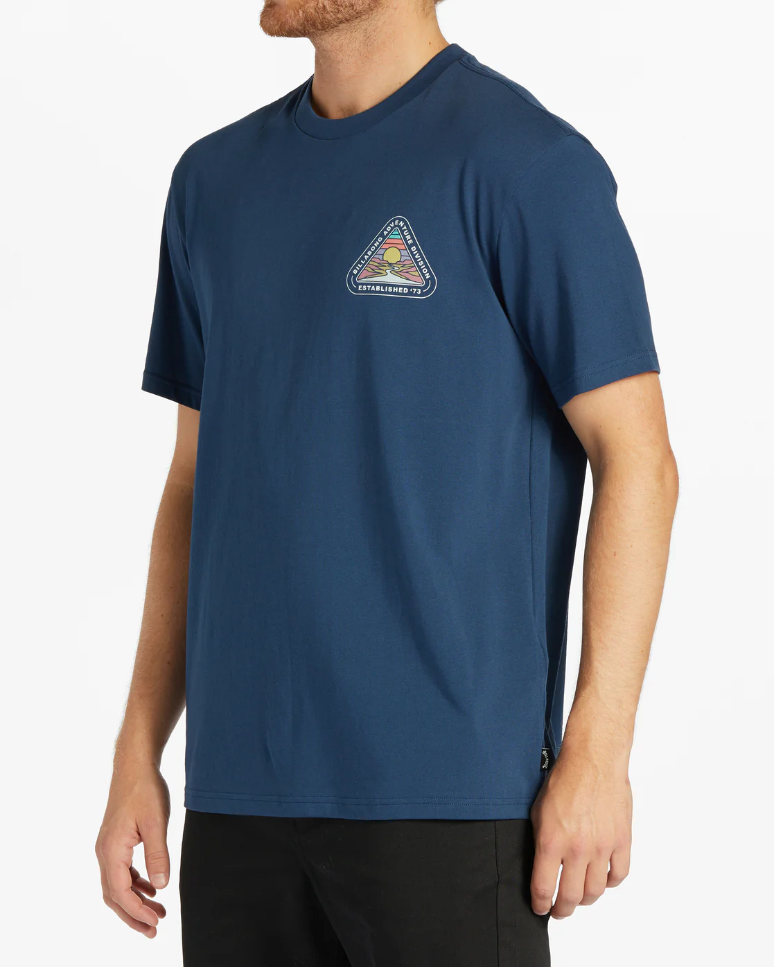 Billabong Rockies Short Sleeve T-Shirt - Dark Blue -Biliabong Outlet