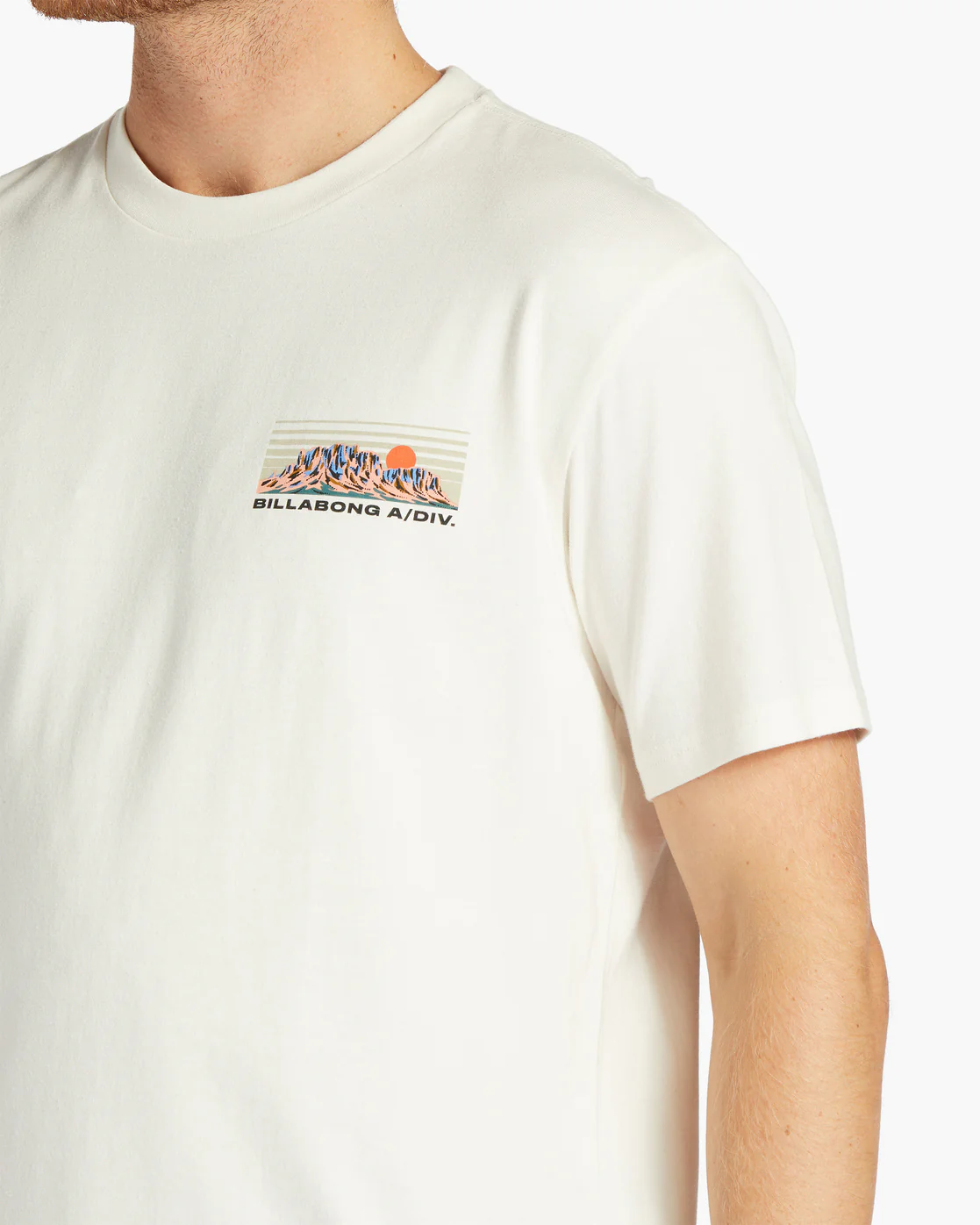 Billabong Length Short Sleeve T-Shirt - Off White -Biliabong Outlet