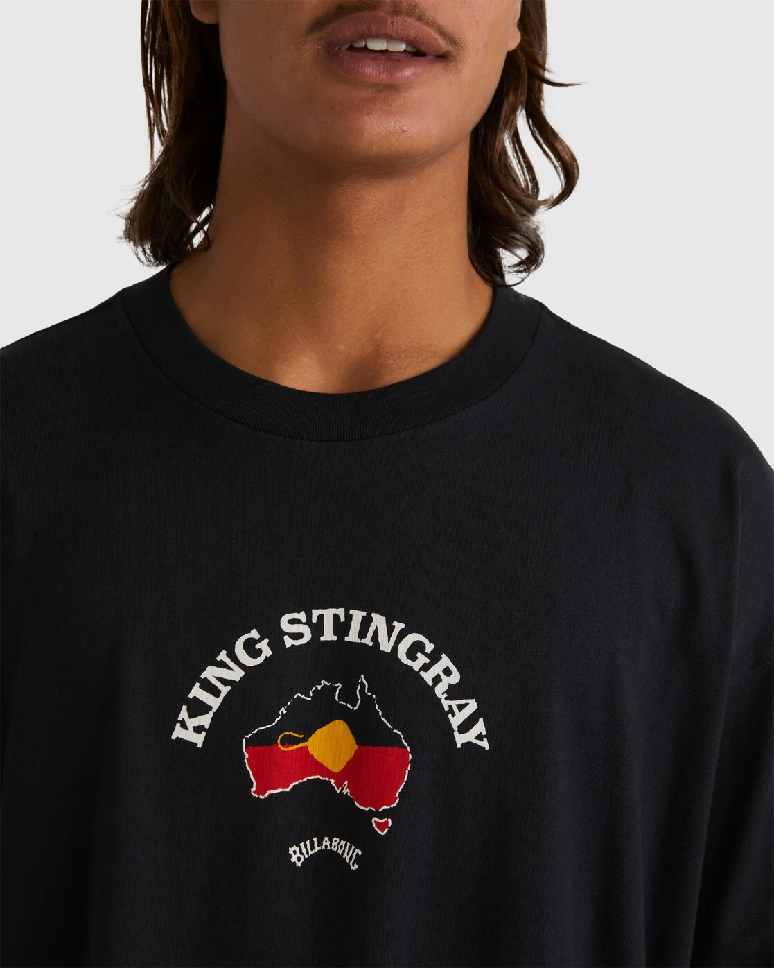 Billabong King Stringray Australia Short Sleeve T-Shirt - Black -Biliabong Outlet