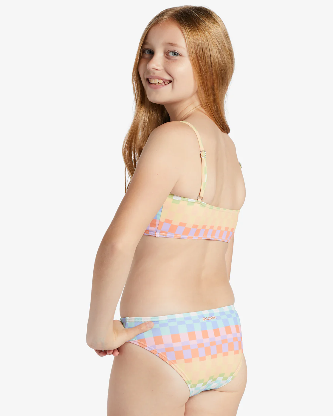Billabong Girls Paradise Check Two Piece Trilet Bikini Set - Multi -Biliabong Outlet