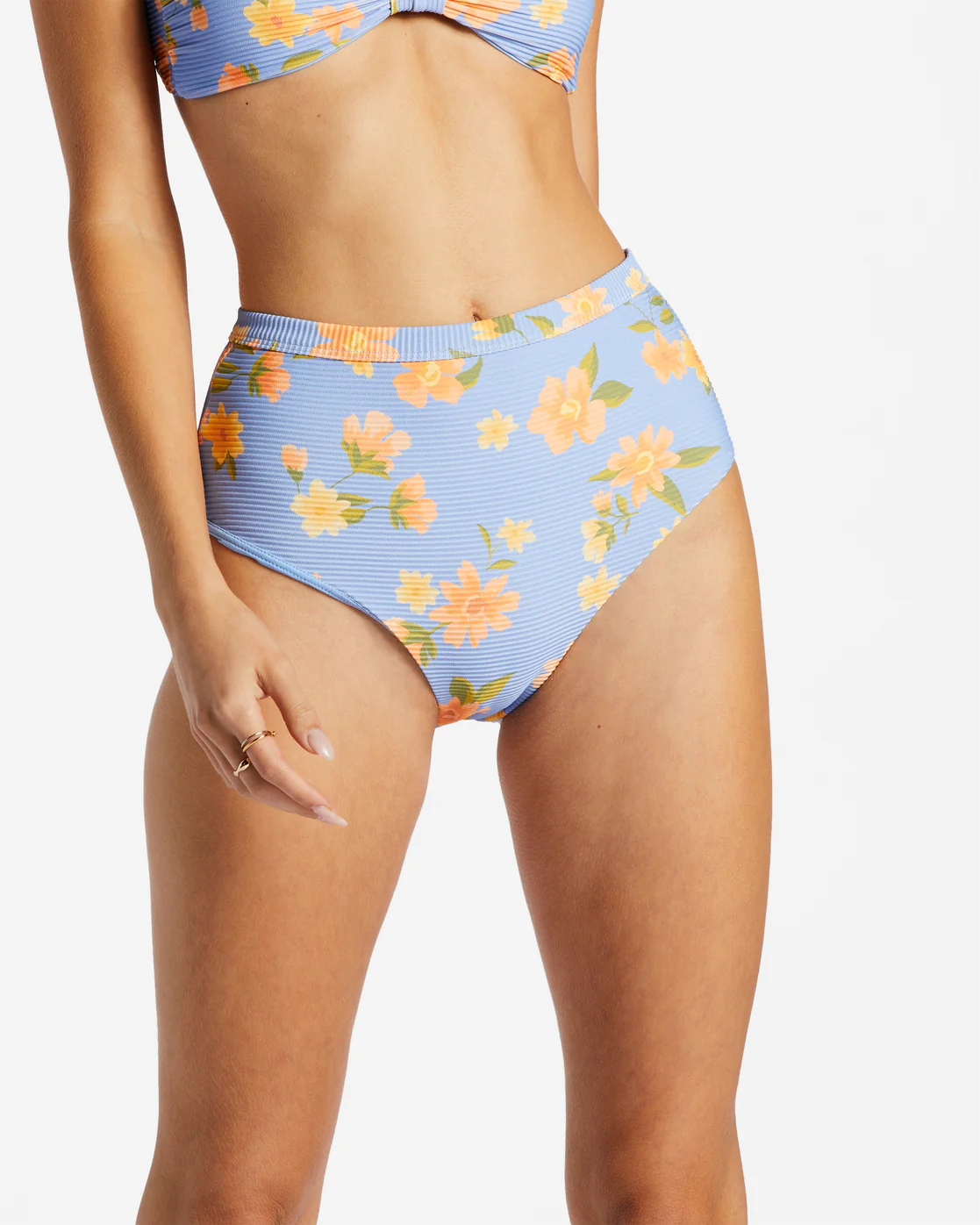Billabong Lazy Days Tanlines Hi Retro High Waist Bikini Bottoms - Outta The Blue -Biliabong Outlet