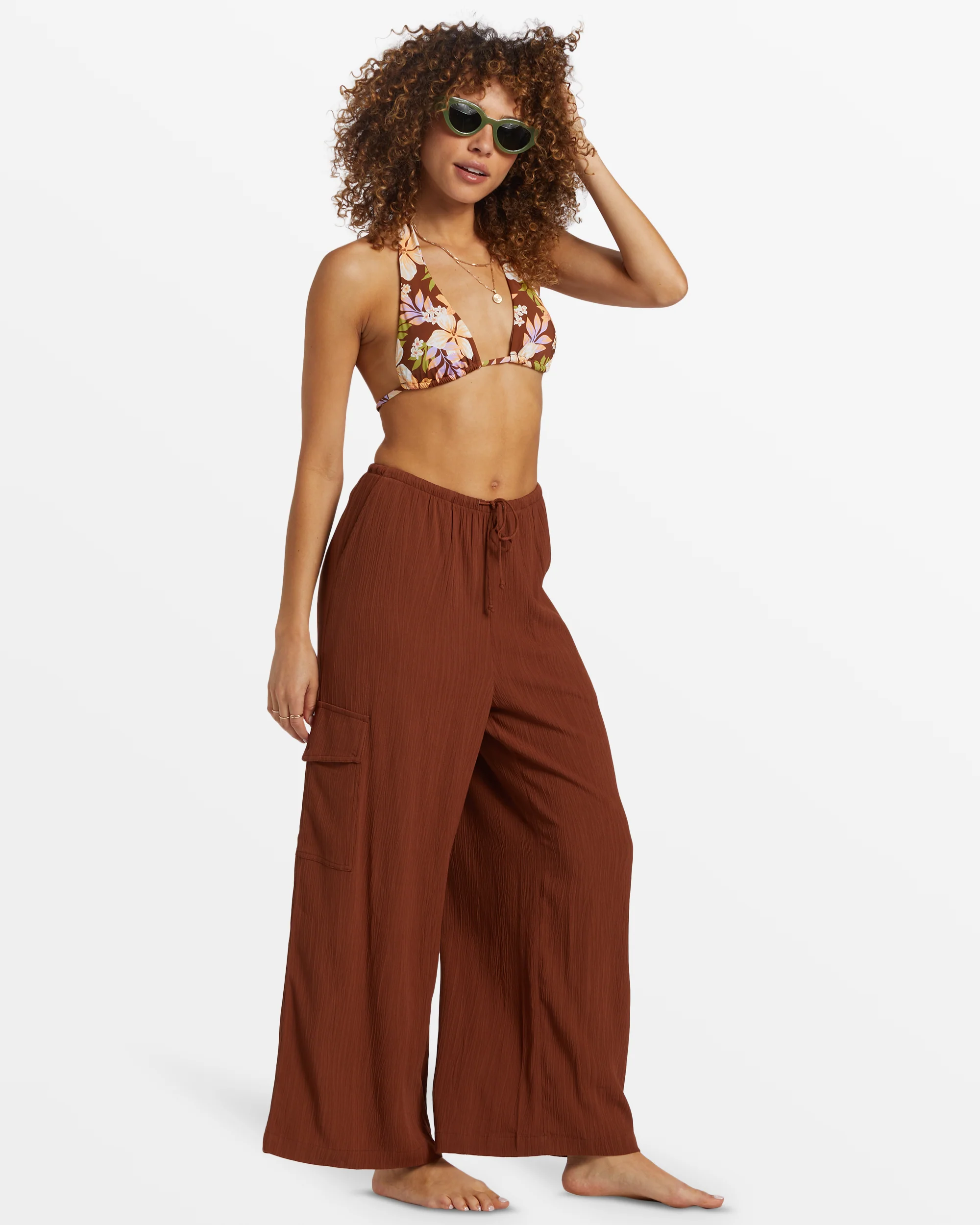 Billabong Beach Babe Cargo Pants - Toasted Coconut -Biliabong Outlet