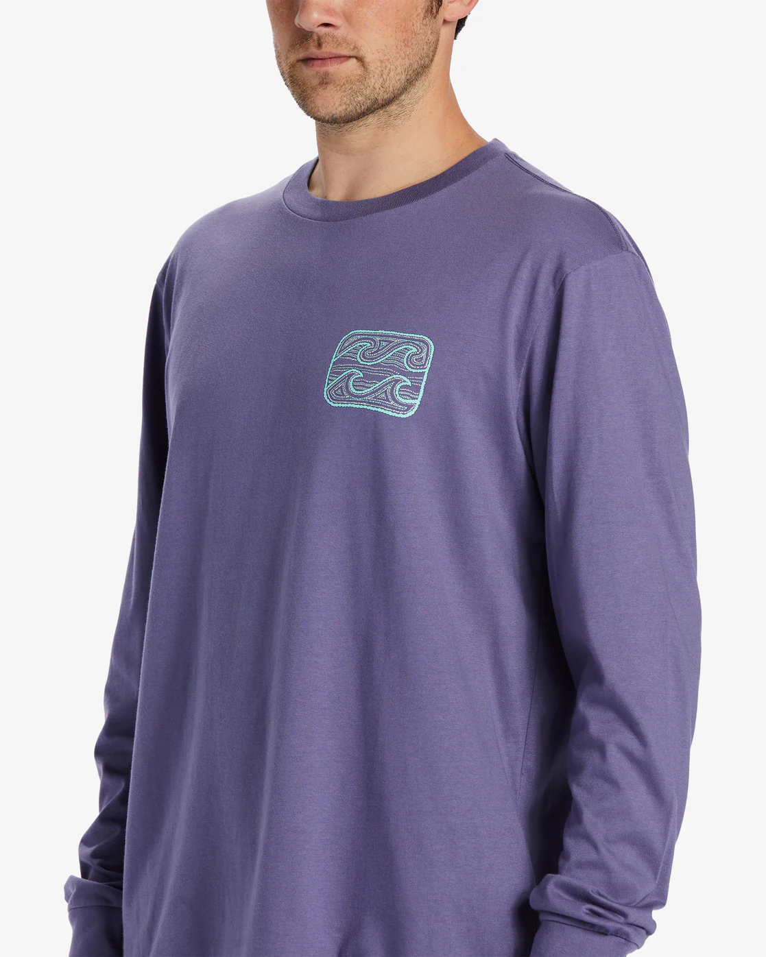 Billabong Crayon Wave Long Sleeve T-Shirt - Dusty Grape -Biliabong Outlet