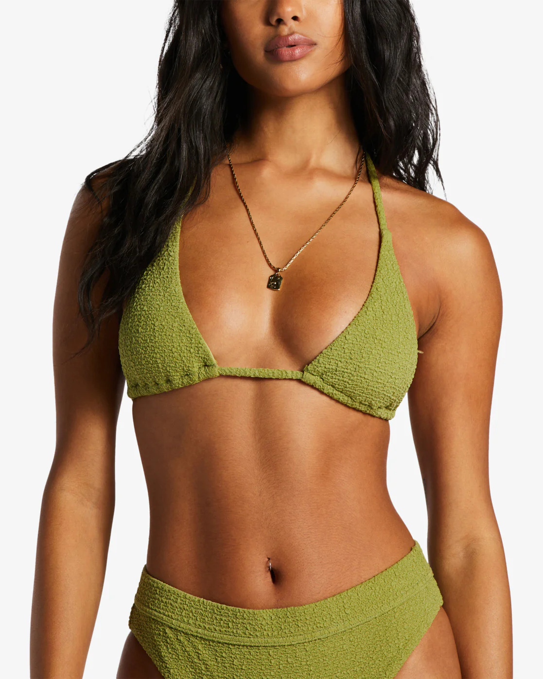 Billabong So Dazed Multi Triangle Bikini Top - Green Eyes -Biliabong Outlet