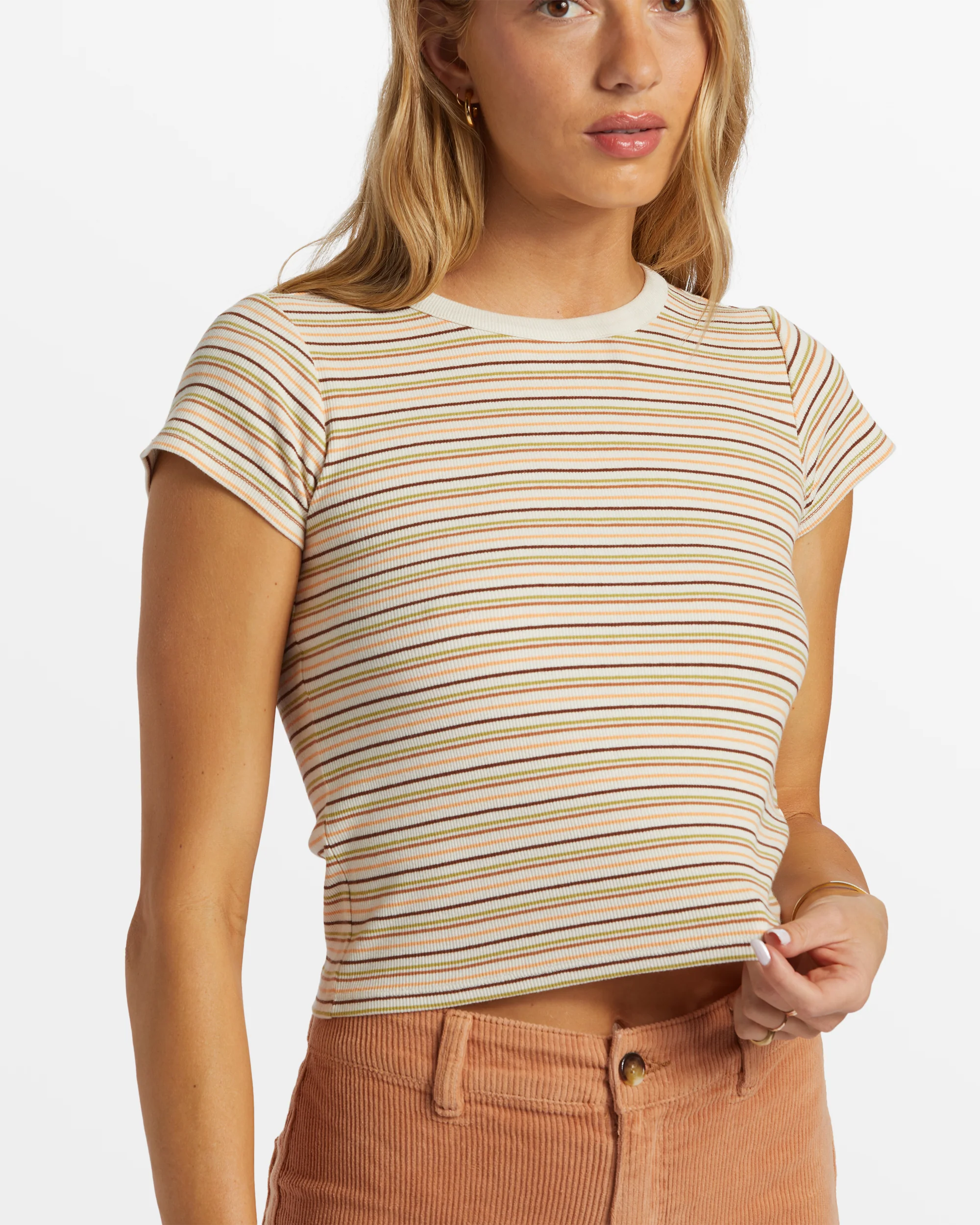 Billabong Feelin It T-Shirt - Salt Crystal -Biliabong Outlet