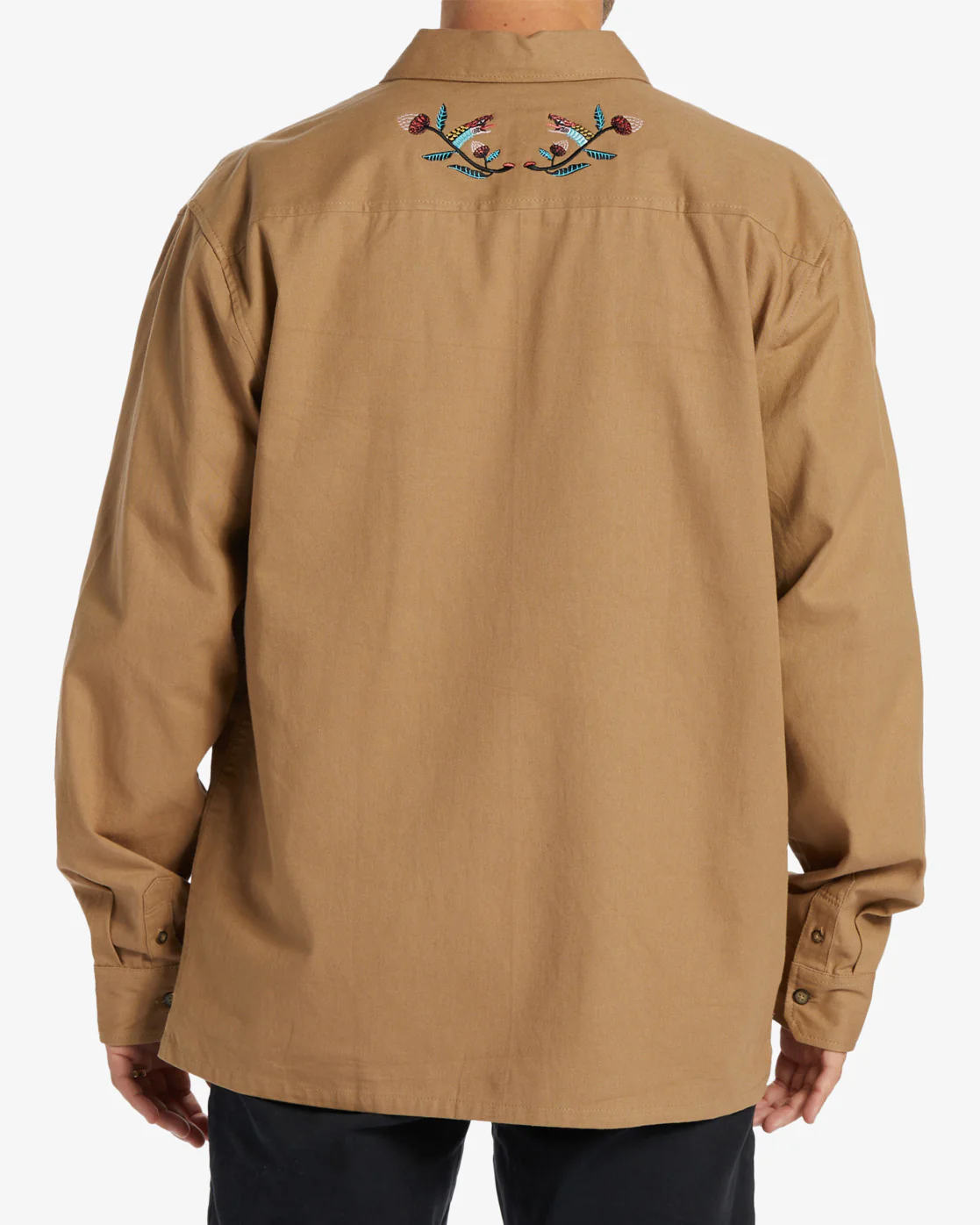 Billabong Zeledon Solid Flannel Long Sleeve Shirt - Gravel -Biliabong Outlet