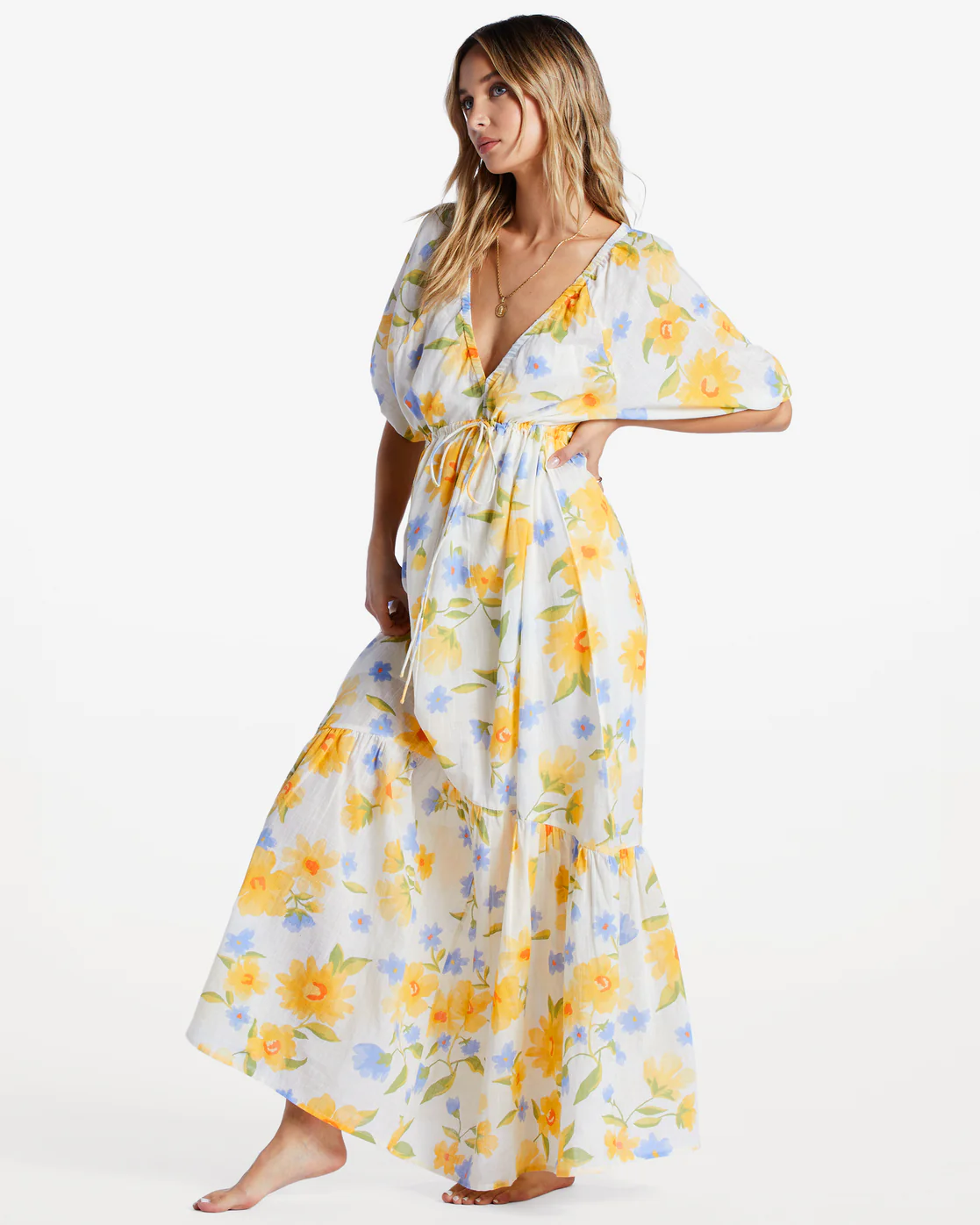 Billabong Lost In Love Maxi Dress - Salt Crystal -Biliabong Outlet