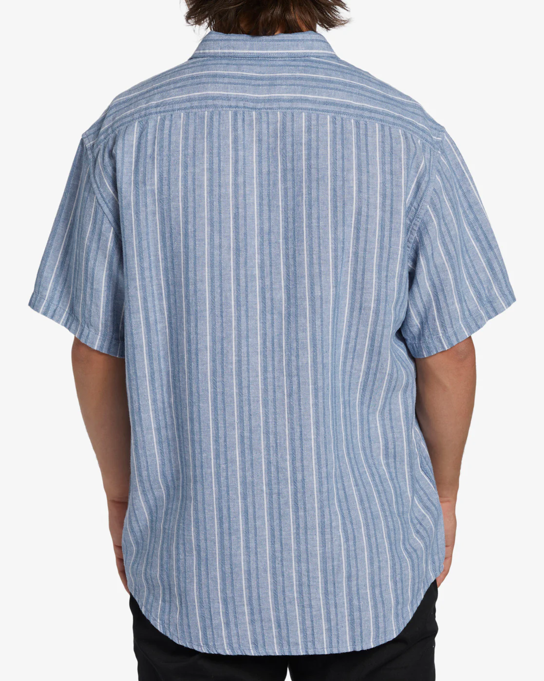 Billabong All Day Stripe Short Sleeve Woven Shirt - Vintage Indigo -Biliabong Outlet