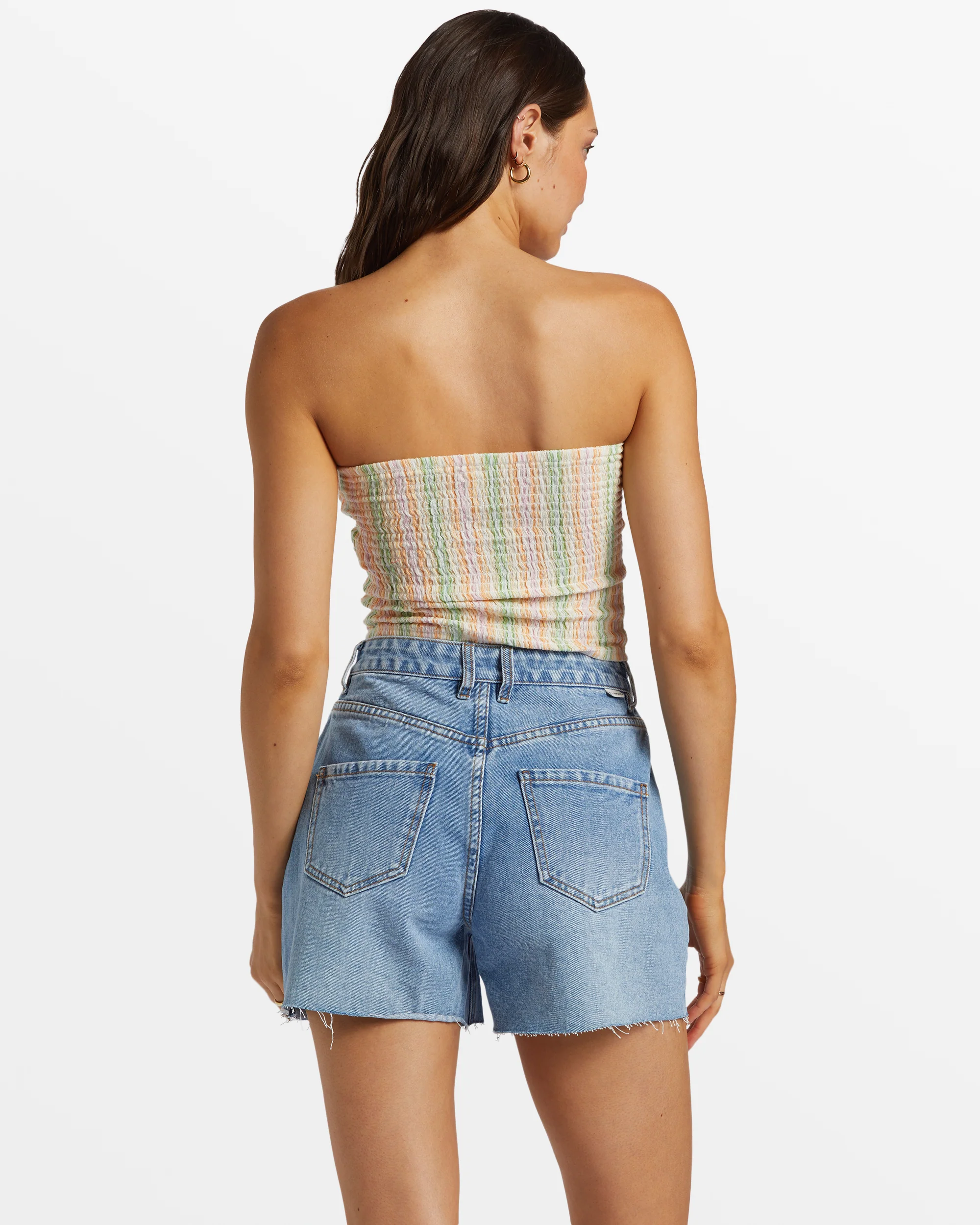 Billabong Riley Cut-Off Denim Shorts - Faded Indigo Fray -Biliabong Outlet