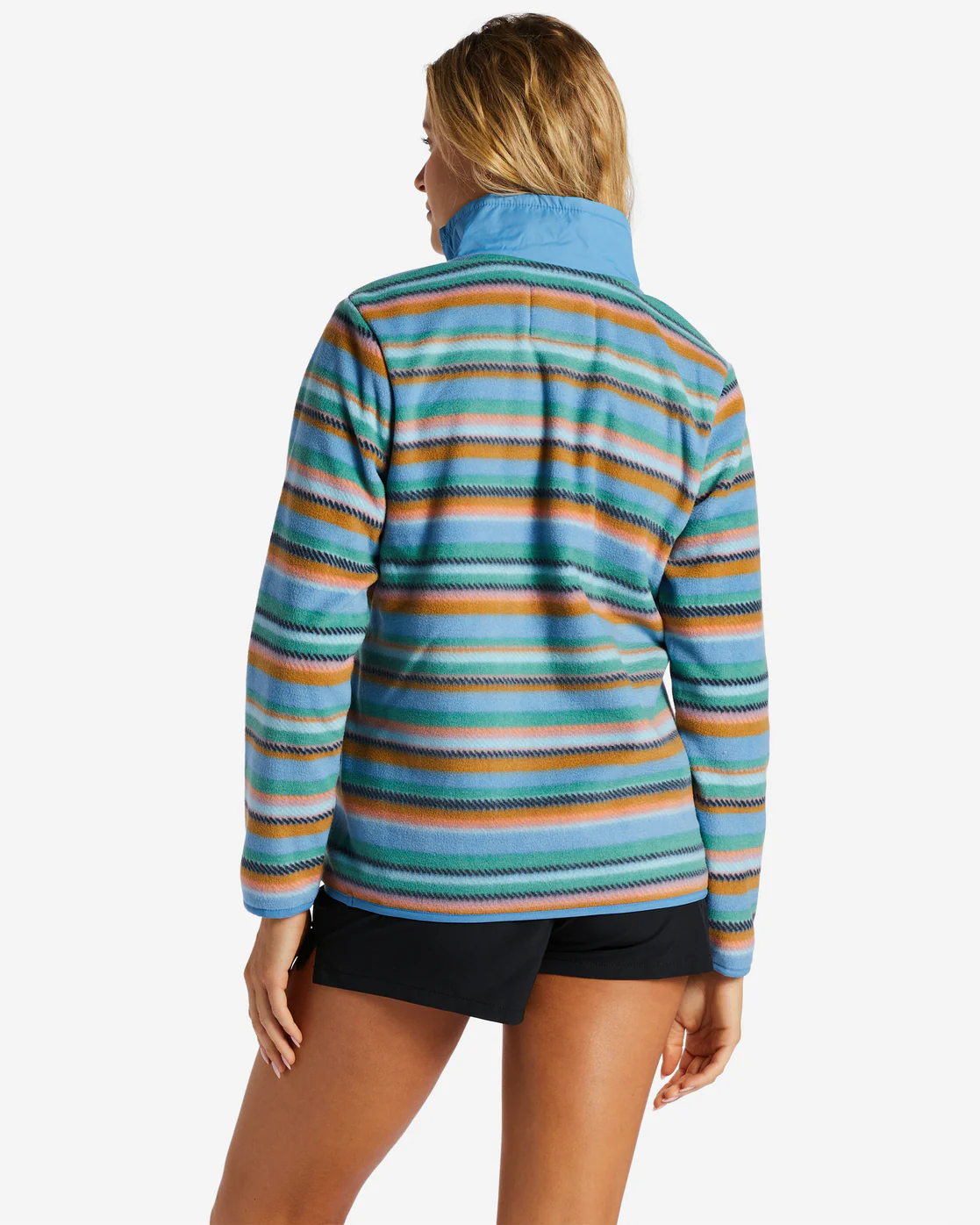 Billabong Boundary Lite Mock Neck Sweatshirt - Stormy Blue -Biliabong Outlet