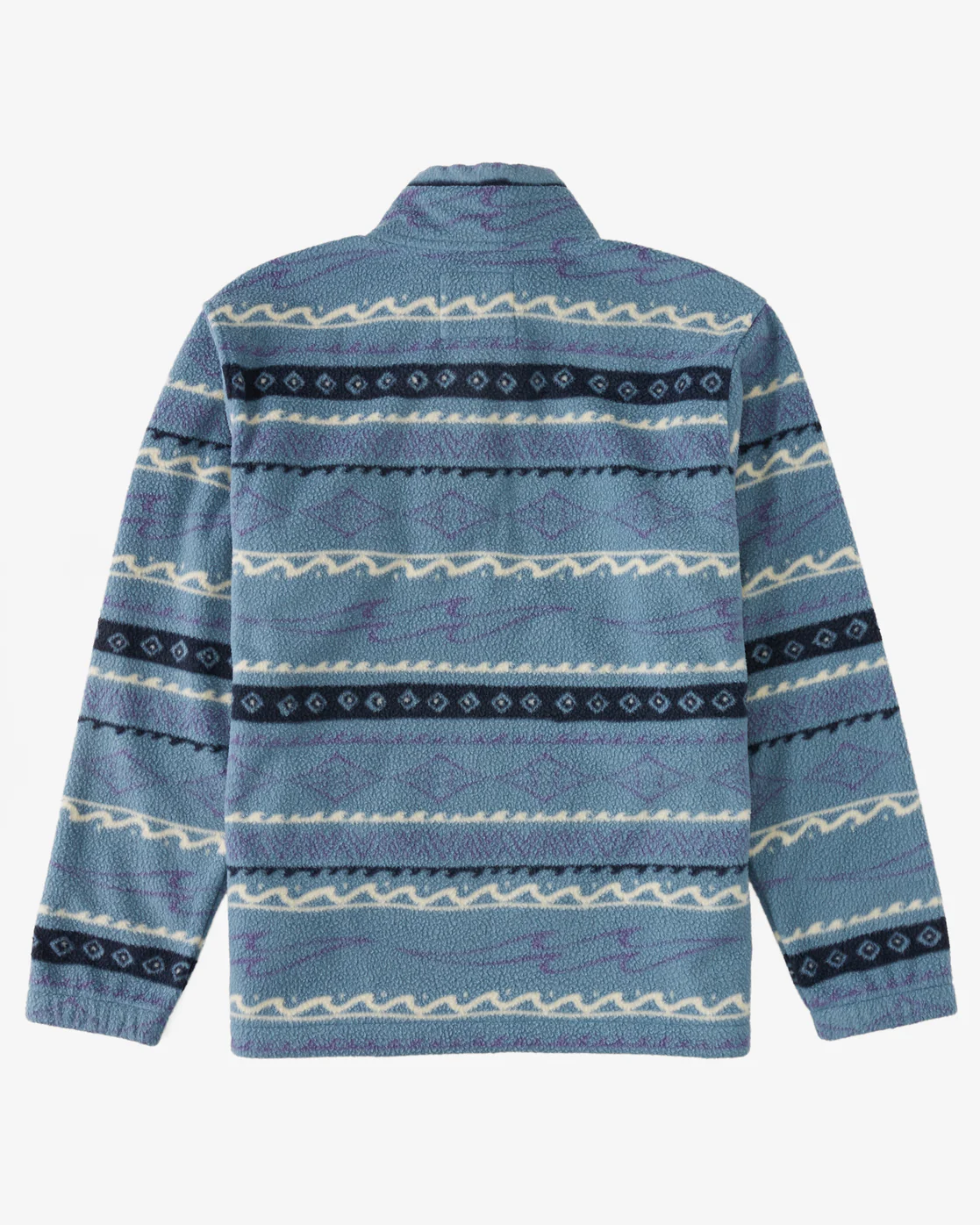 Billabong Boundary Half-Zip Mock Neck Fleece - Washed Blue -Biliabong Outlet