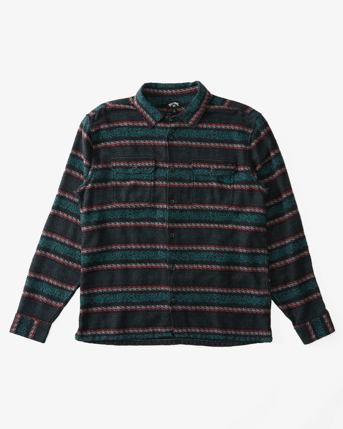 Billabong Offshore Jacquard Flannel Long Sleeve Shirt - Phantom -Biliabong Outlet