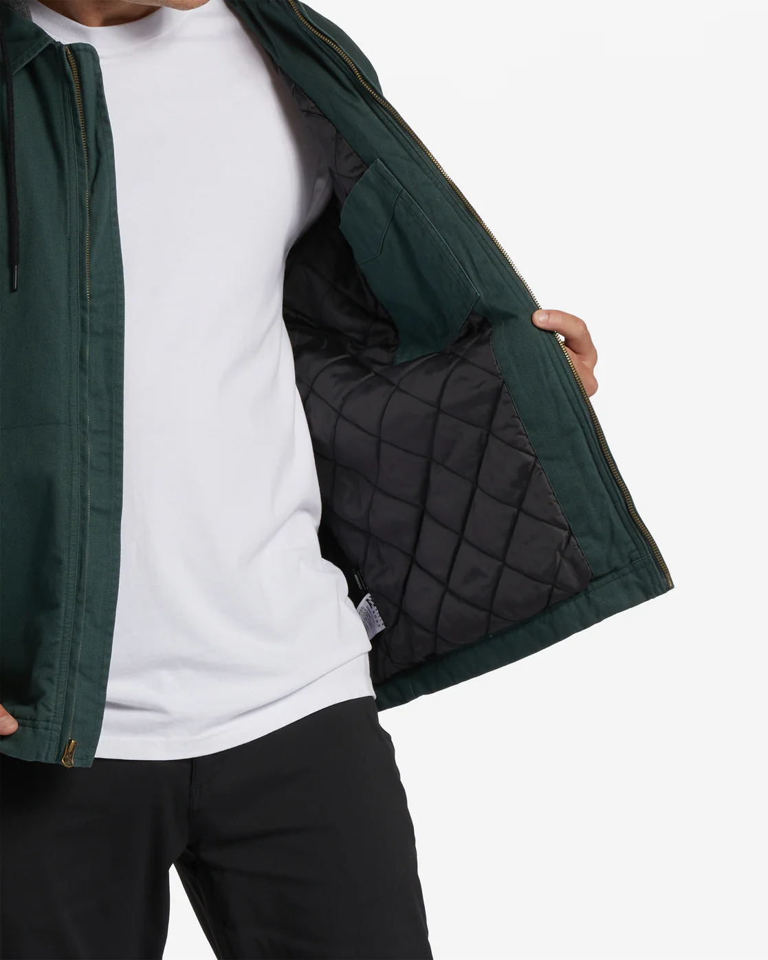 Billabong Barlow Hooded Jacket - Dark Forest -Biliabong Outlet