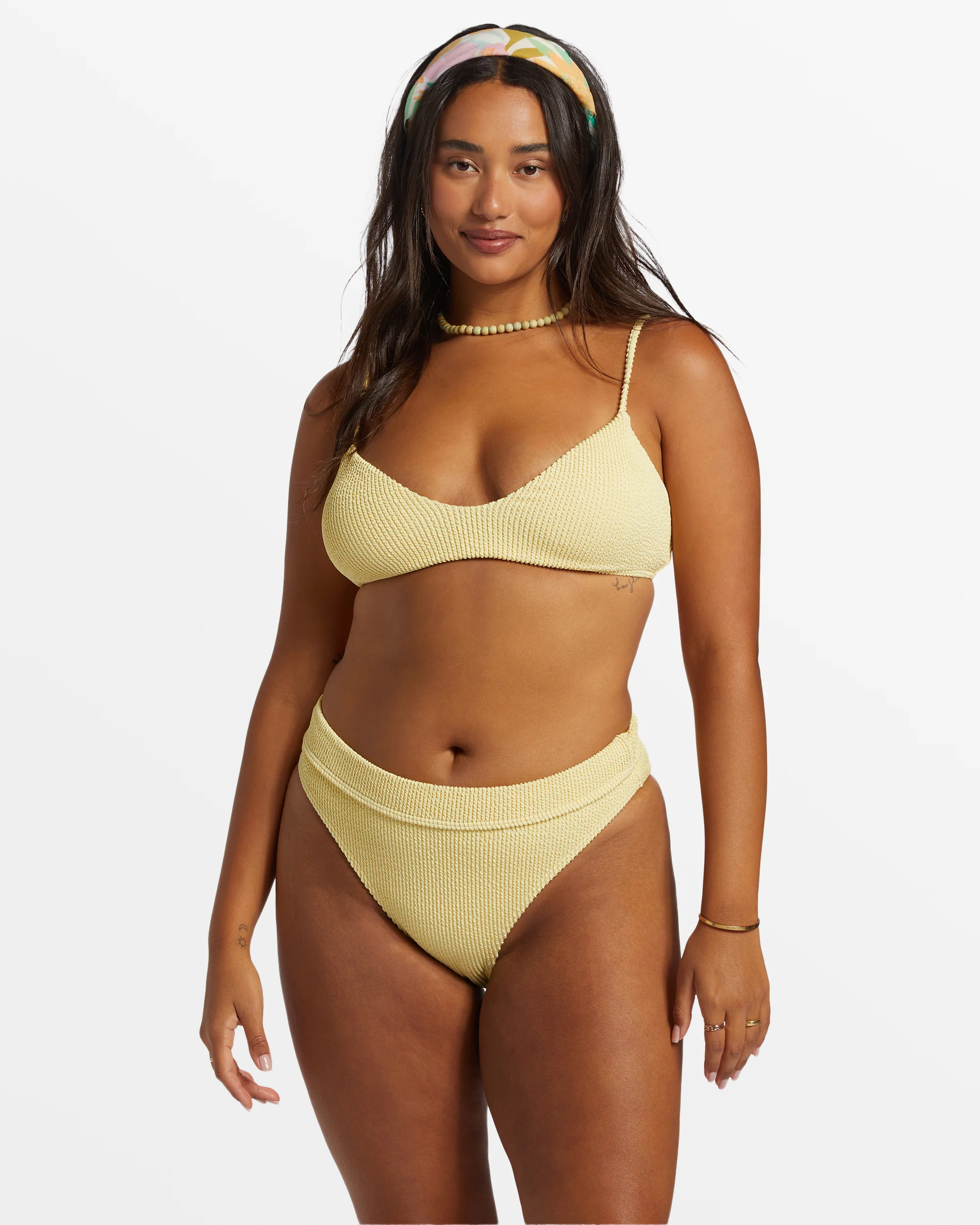 Billabong Summer High Maui Rider Bikini Bottoms - Mellow Yellow -Biliabong Outlet