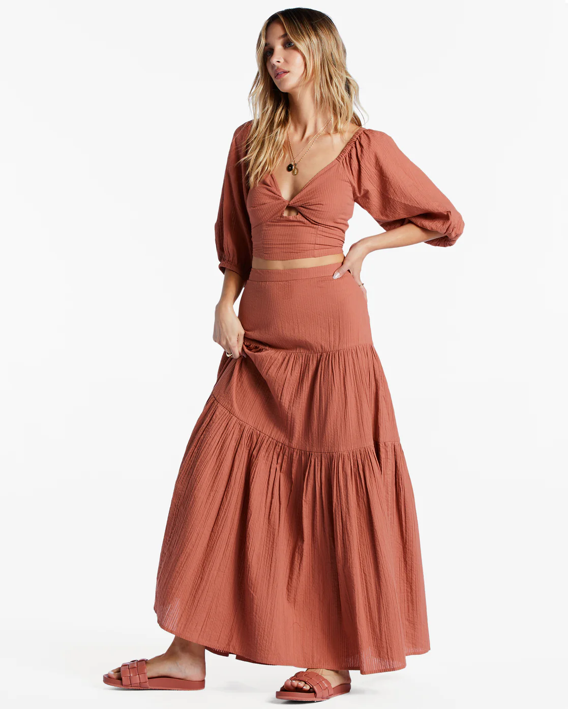 Billabong Del Sole Maxi Skirt - Sweet Tea -Biliabong Outlet