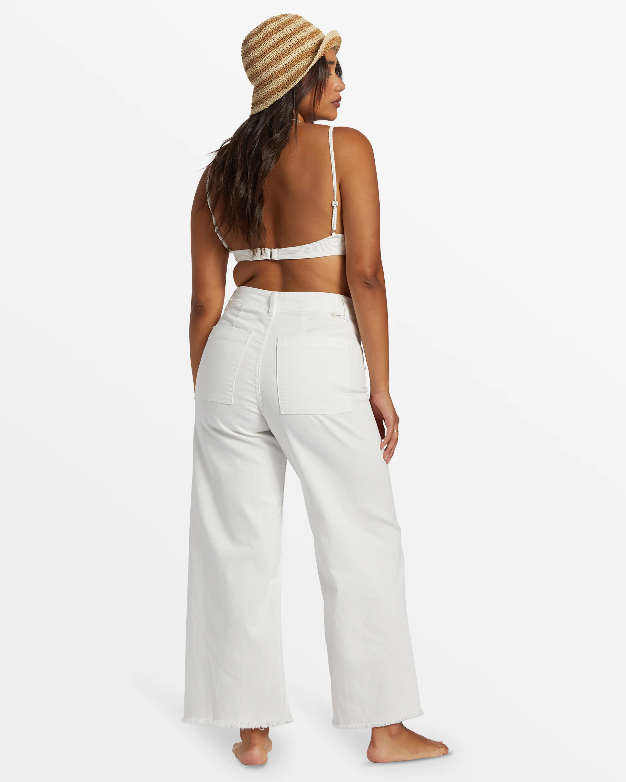 Billabong Free Fall High-Waist Pants - Salt Crystal 1 -Biliabong Outlet