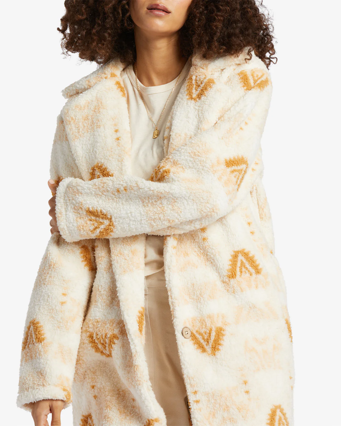 Billabong Montreal Longline 2 V-Neck Sweatshirt - White Cap -Biliabong Outlet