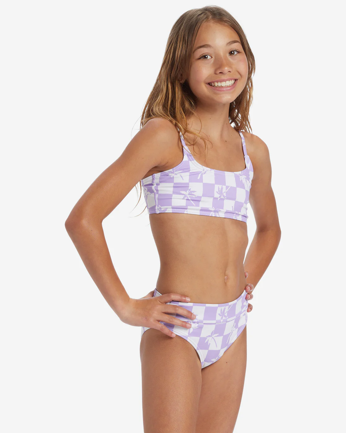 Billabong Girls Check Your Palm Mini Crop - Peaceful Lilac -Biliabong Outlet