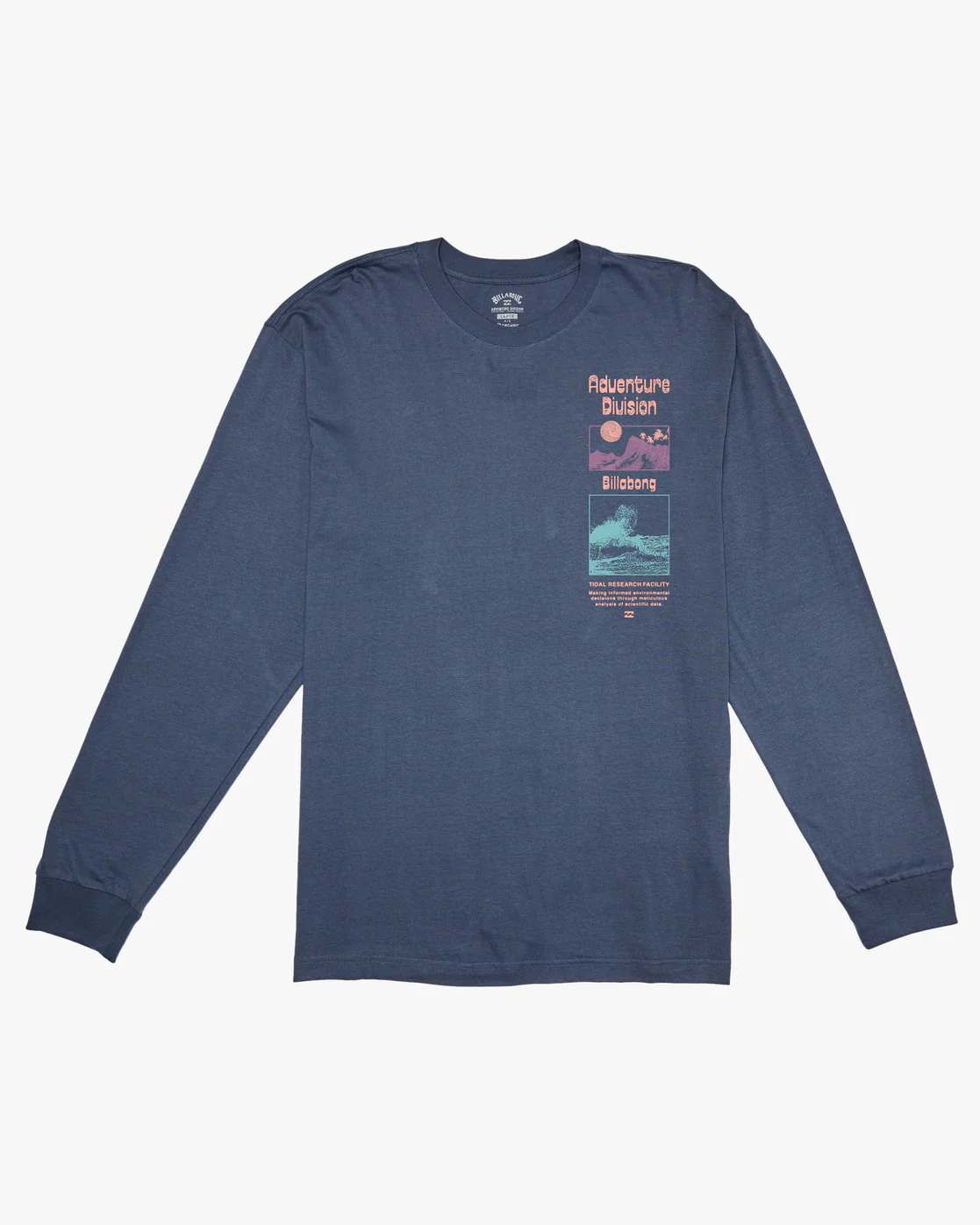 Billabong Tidal Research Long Sleeve T-Shirt - North Sea -Biliabong Outlet