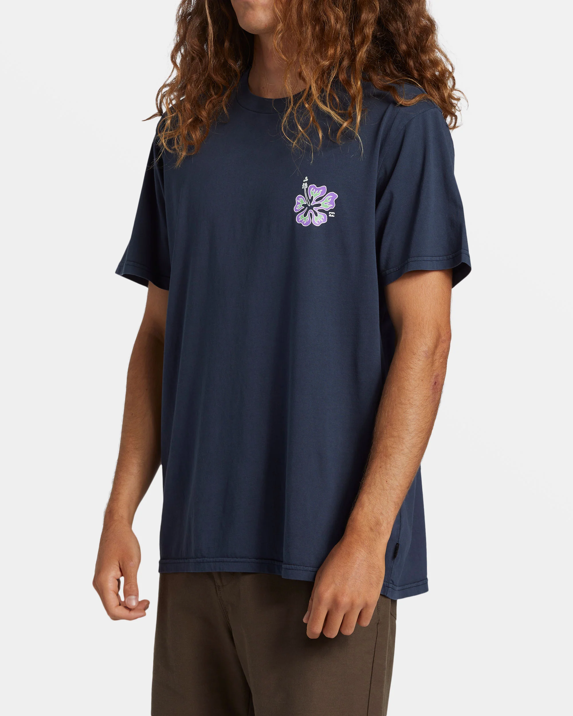 Billabong Hibiscus T-Shirt - Navy -Biliabong Outlet