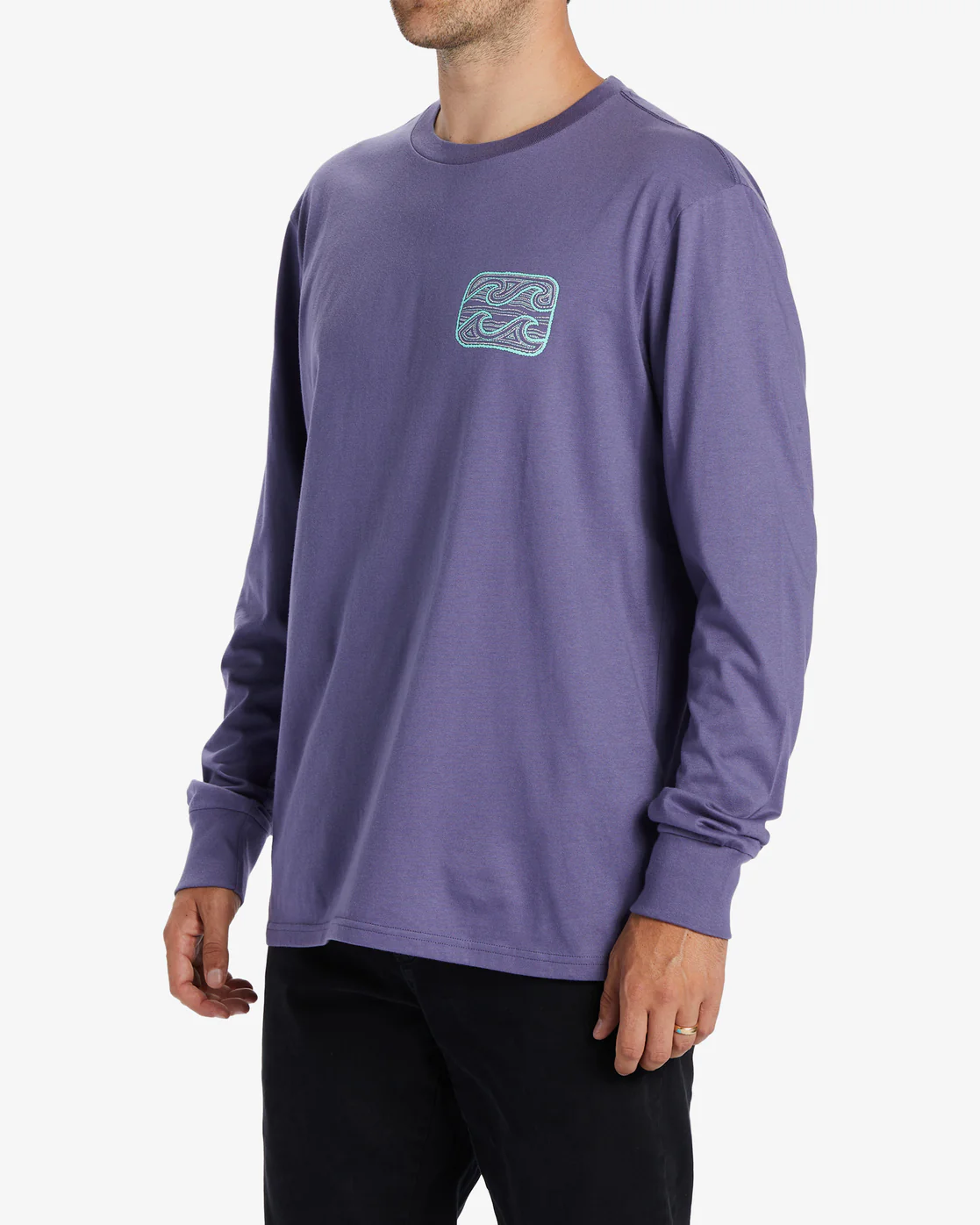 Billabong Crayon Wave Long Sleeve T-Shirt - Dusty Grape -Biliabong Outlet