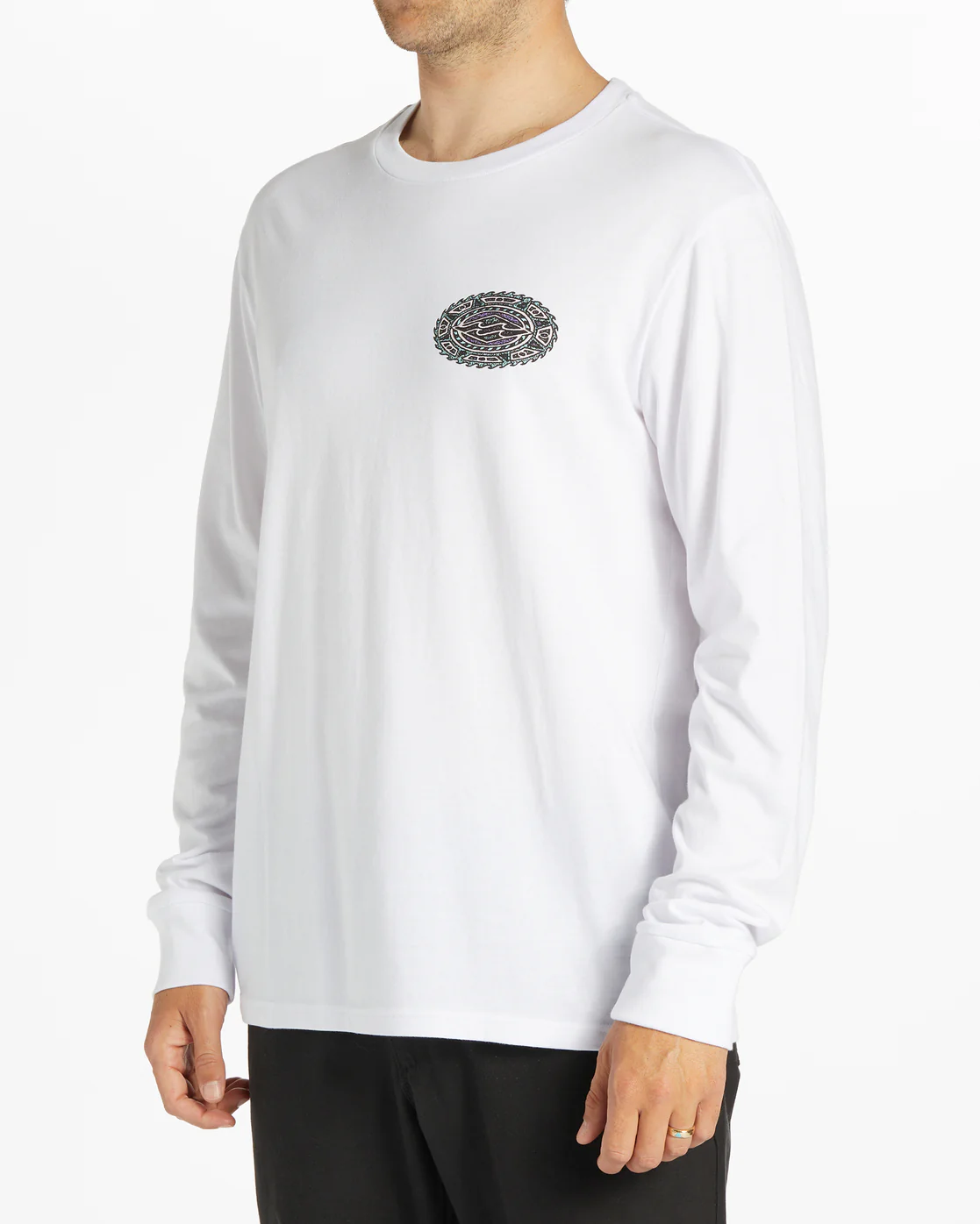 Billabong Crayon Wave Long Sleeve T-Shirt - White -Biliabong Outlet