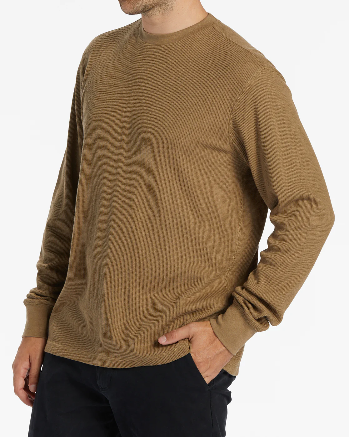 Billabong Essential Long Sleeve Thermal Top - Gravel -Biliabong Outlet