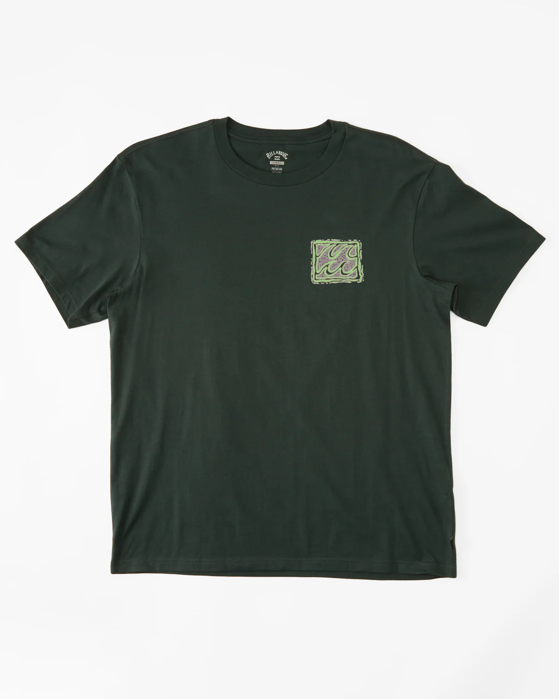 Billabong Crayon Wave Short Sleeve T-Shirt - Dark Forest -Biliabong Outlet