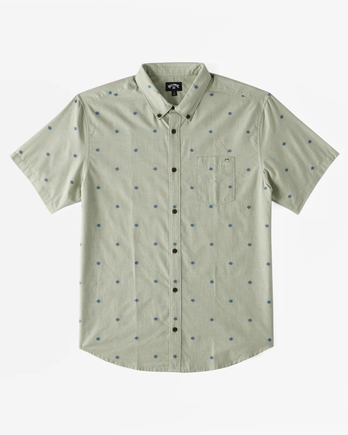 Billabong All Day Jacquard Short Sleeve Woven Shirt - Seafoam -Biliabong Outlet