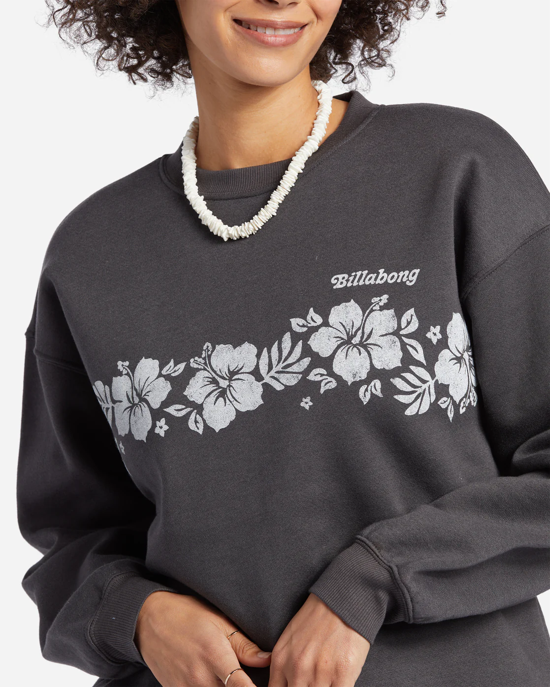 Billabong Forget Me Not Sweatshirt - Off Black -Biliabong Outlet