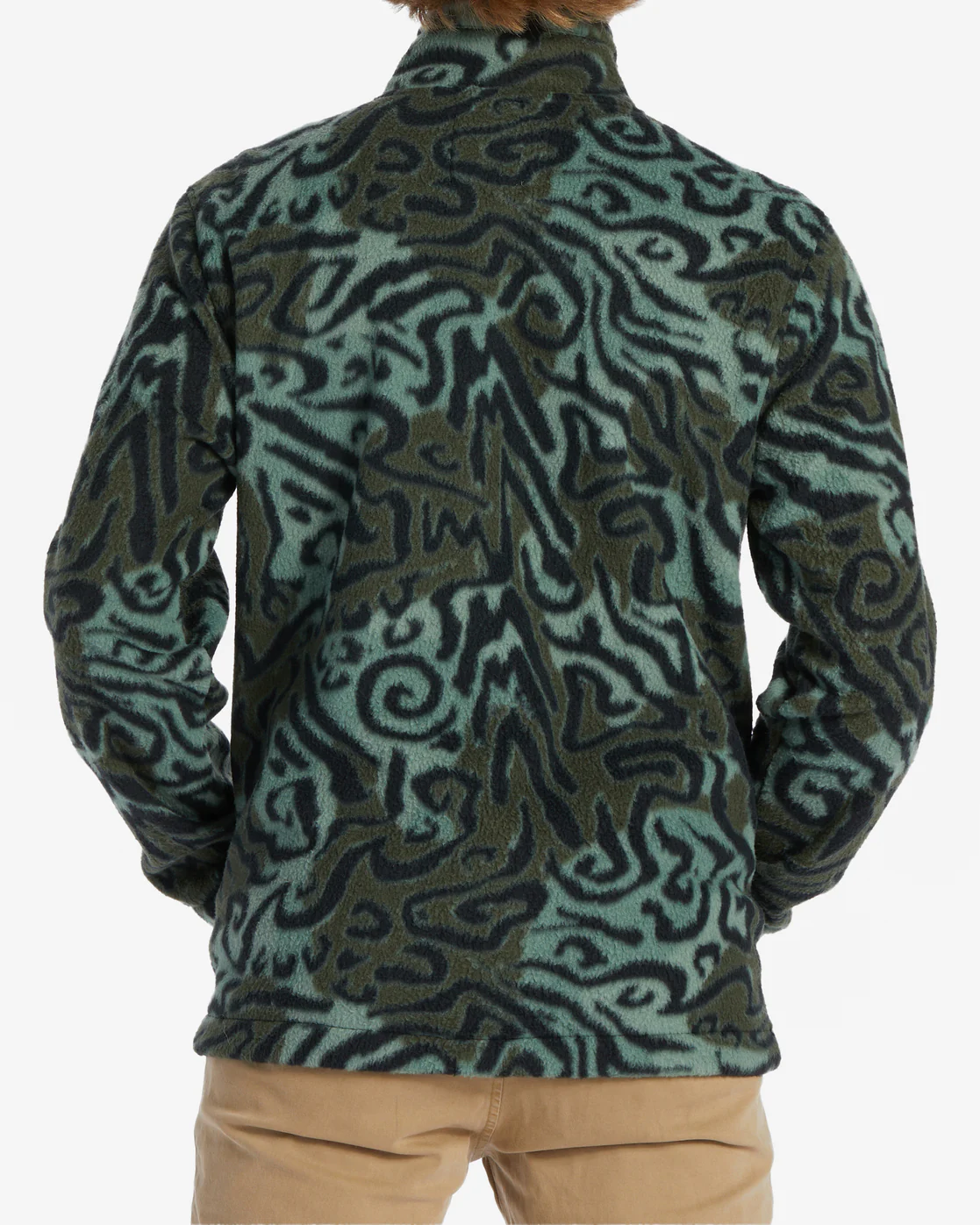 Billabong Boundary Half-Zip Mock Neck Fleece - Camo -Biliabong Outlet