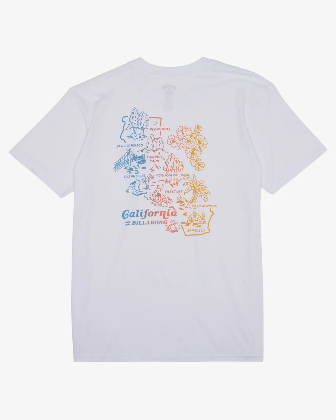 Billabong Handkie California Short Sleeve T-Shirt - White -Biliabong Outlet