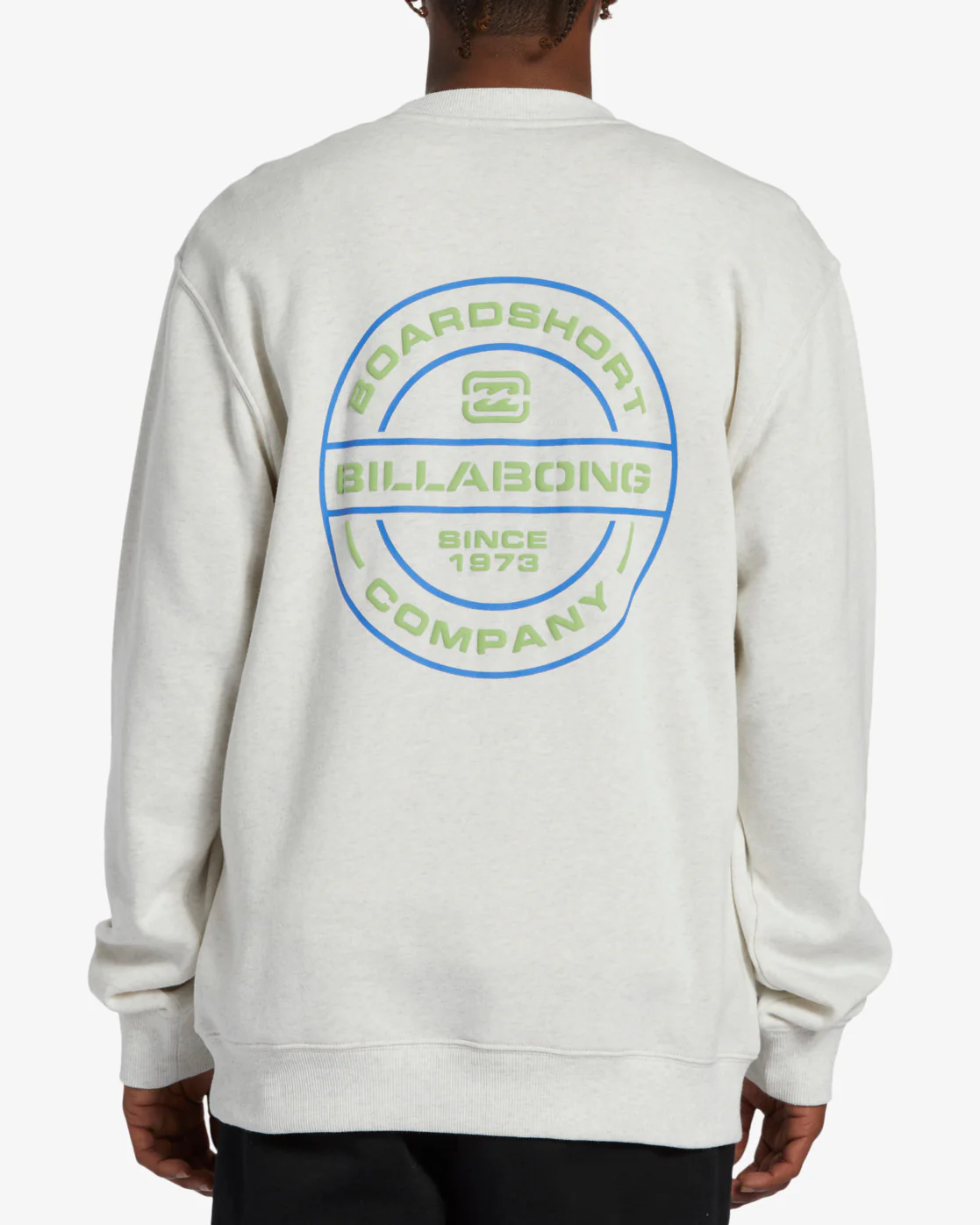 Billabong Short Sands Crew Sweatshirt - Light Grey Heather -Biliabong Outlet