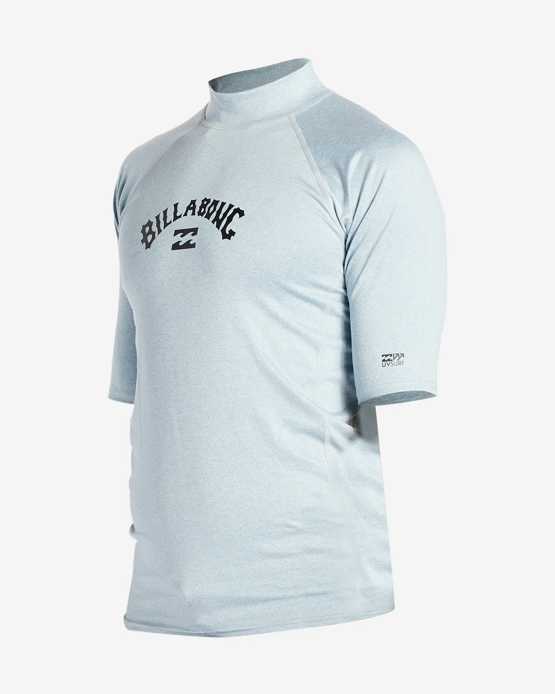 Billabong Arch Wave Short Sleeve Rashguard - Smoke Blue Heather -Biliabong Outlet